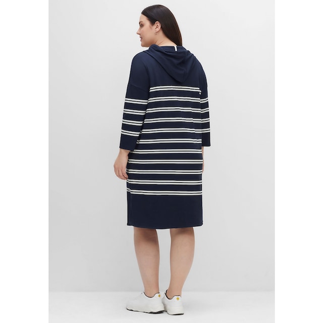 Sheego Shirtkleid »Große Größen«, mit Kapuze, aus reiner Baumwolle für  bestellen | BAUR