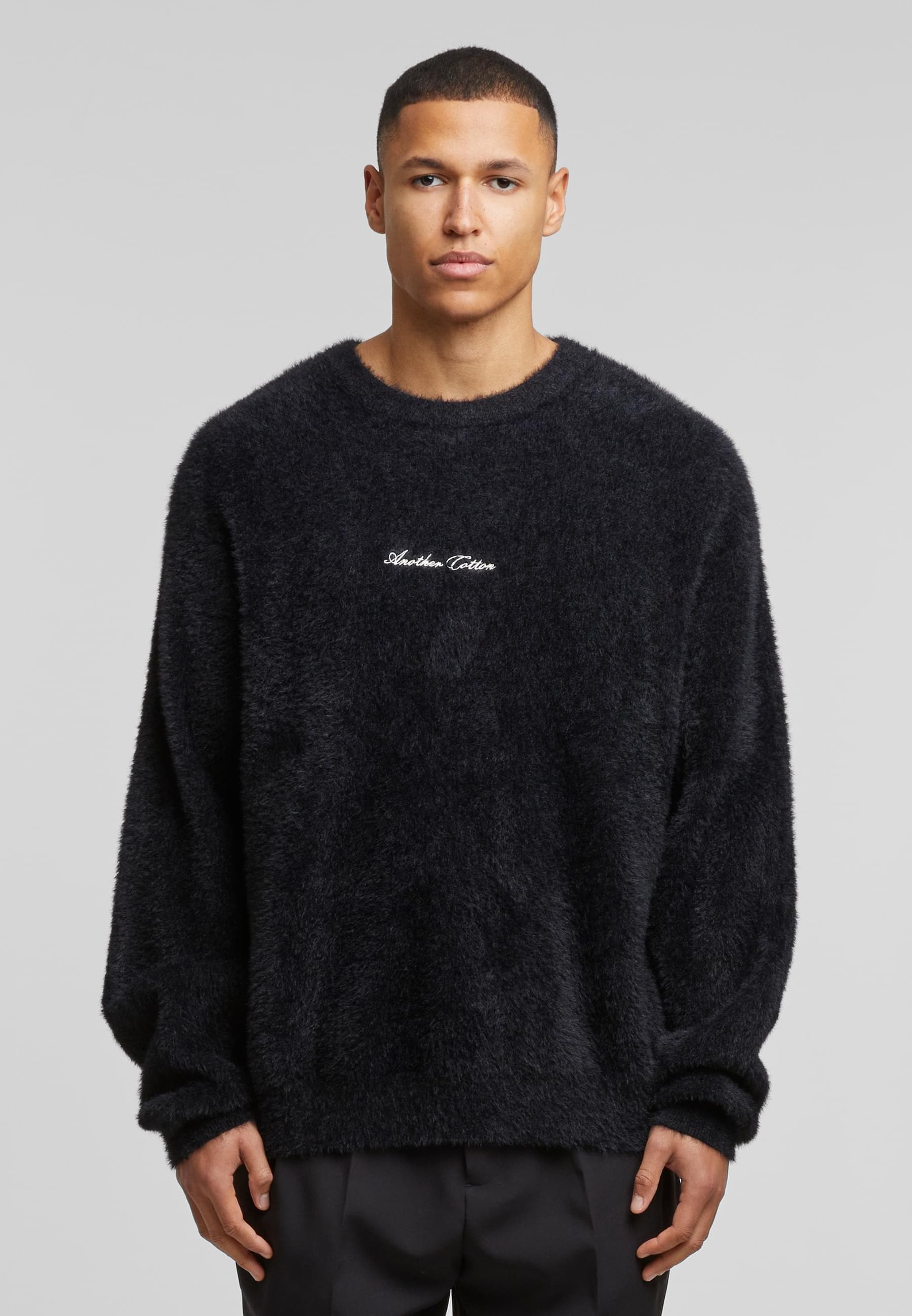 Another Cotton Lab Rundhalspullover »Another Cotton Lab Chest Logo Mohair Sweater«, (1 tlg.)