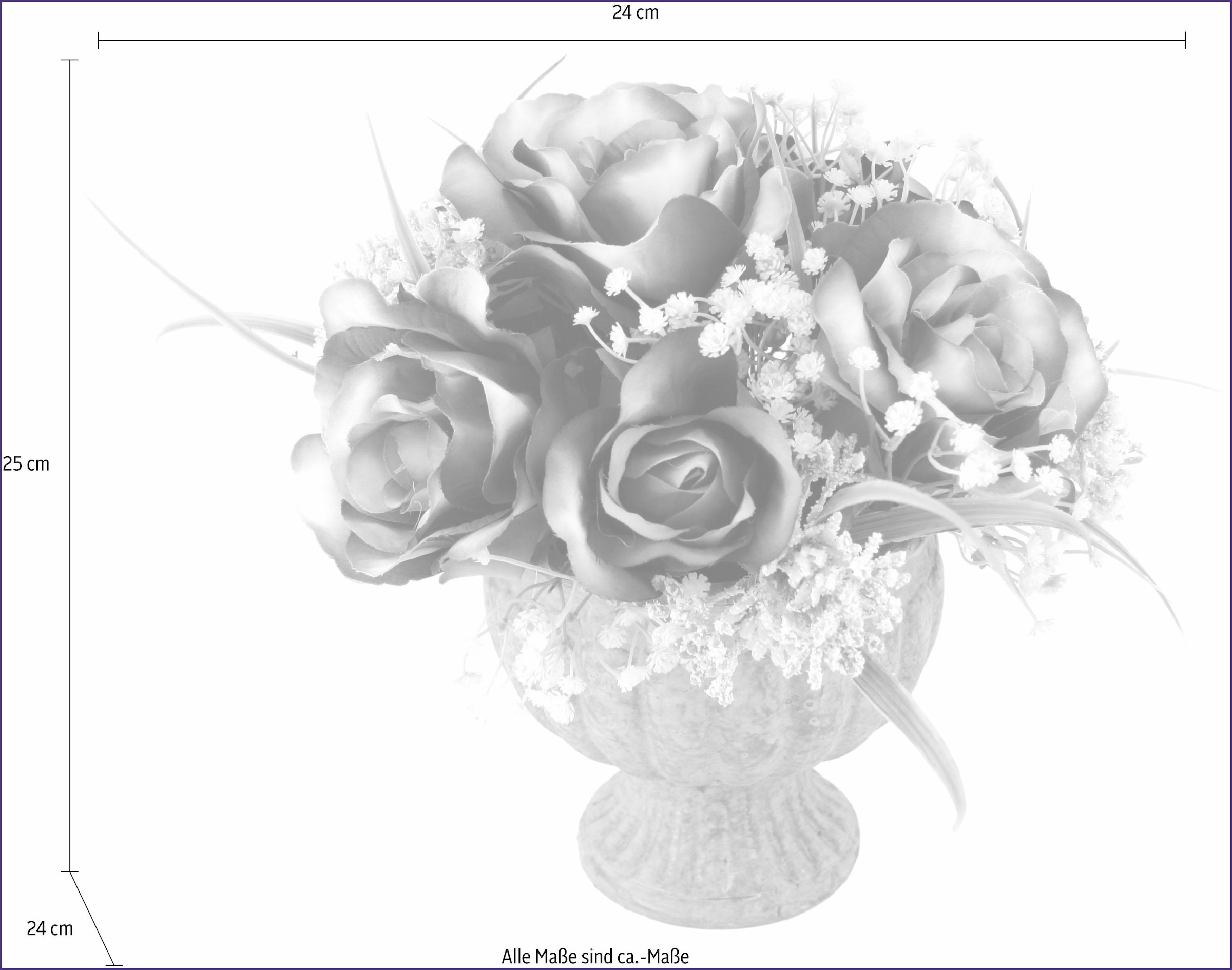 I.GE.A. Kunstpflanze »Arrangement Rosen in Pokal«