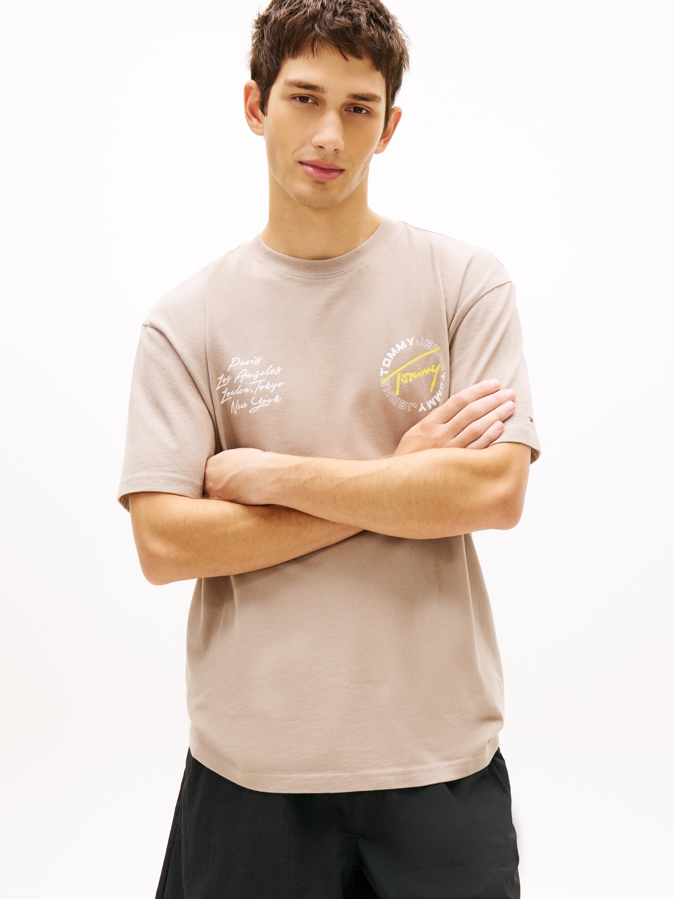 Tommy Jeans T-Shirt "TJM RELAXED SIGN CIRCLE" mit Markenprint günstig online kaufen