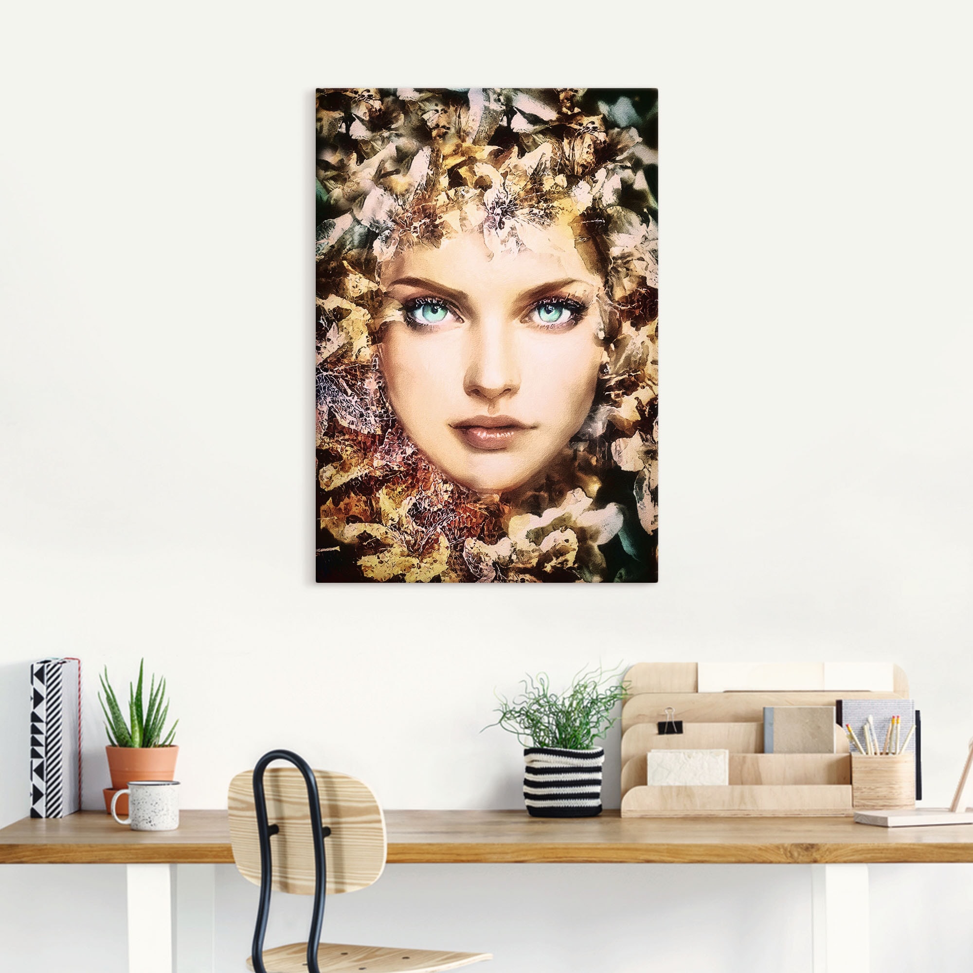 Artland Wandbild »Blumenfee«, Bilder von Frauen, (1 St.), als Alubild,  Leinwandbild, Wandaufkleber oder Poster in versch. Größen bestellen | BAUR
