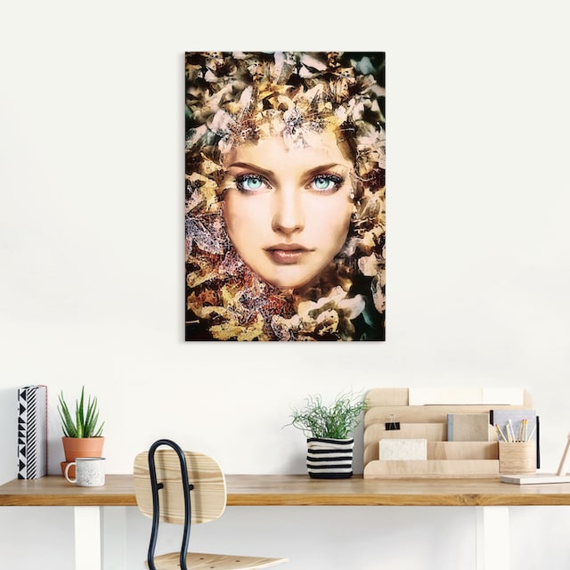 Artland Wandbild »Blumenfee«, Bilder von Frauen, (1 St.), als Alubild,  Leinwandbild, Wandaufkleber oder Poster in versch. Größen bestellen | BAUR