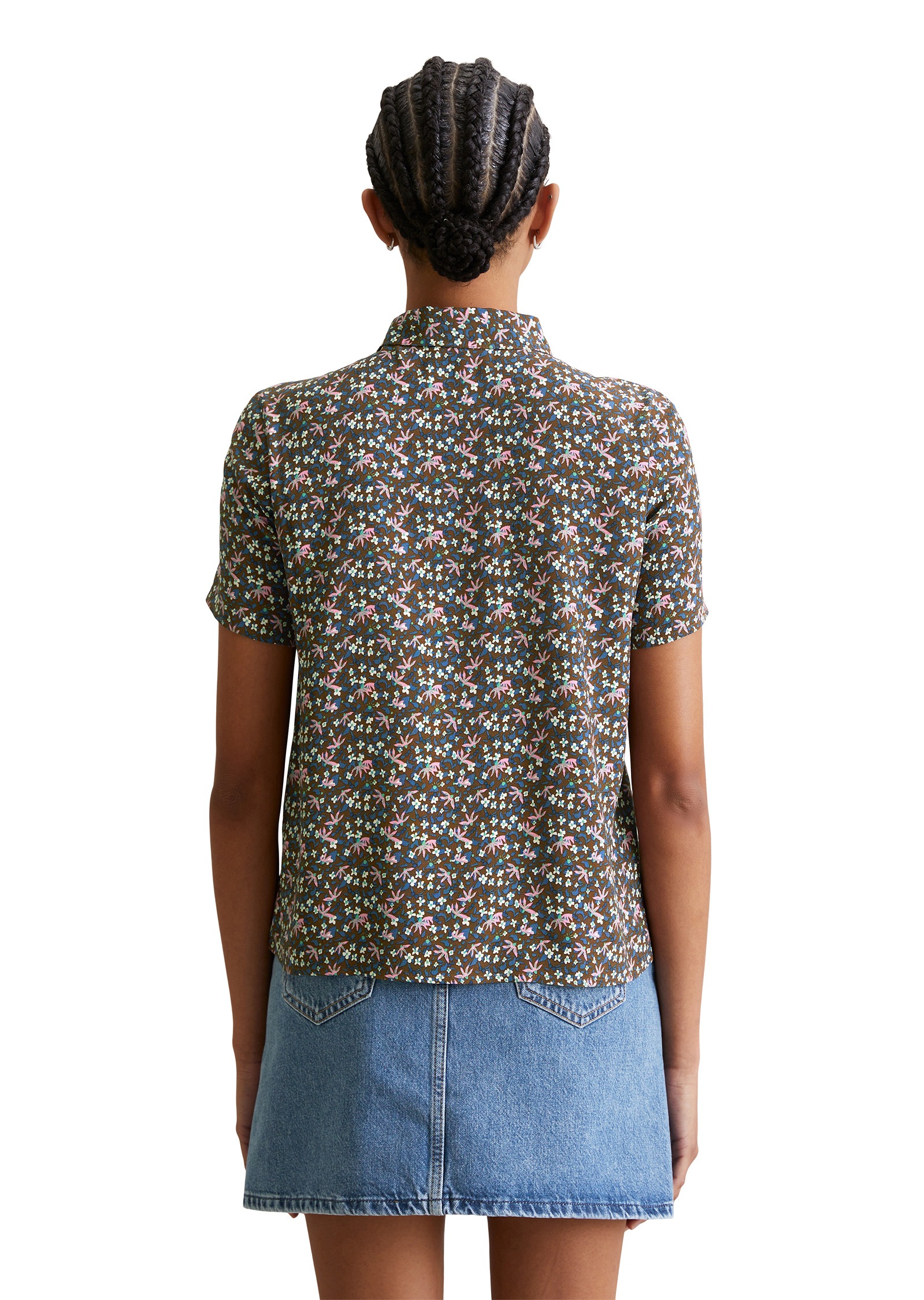 Marc O'Polo DENIM Kurzarmbluse »aus LENZING™ ECOVERO™«