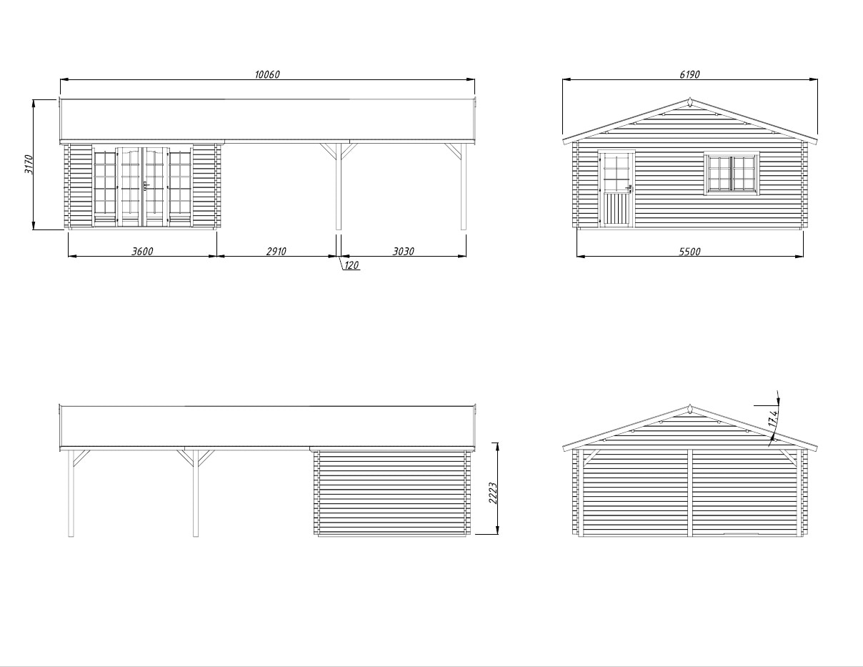 Palmako Gartenhaus »Irene« verschiedene Farben