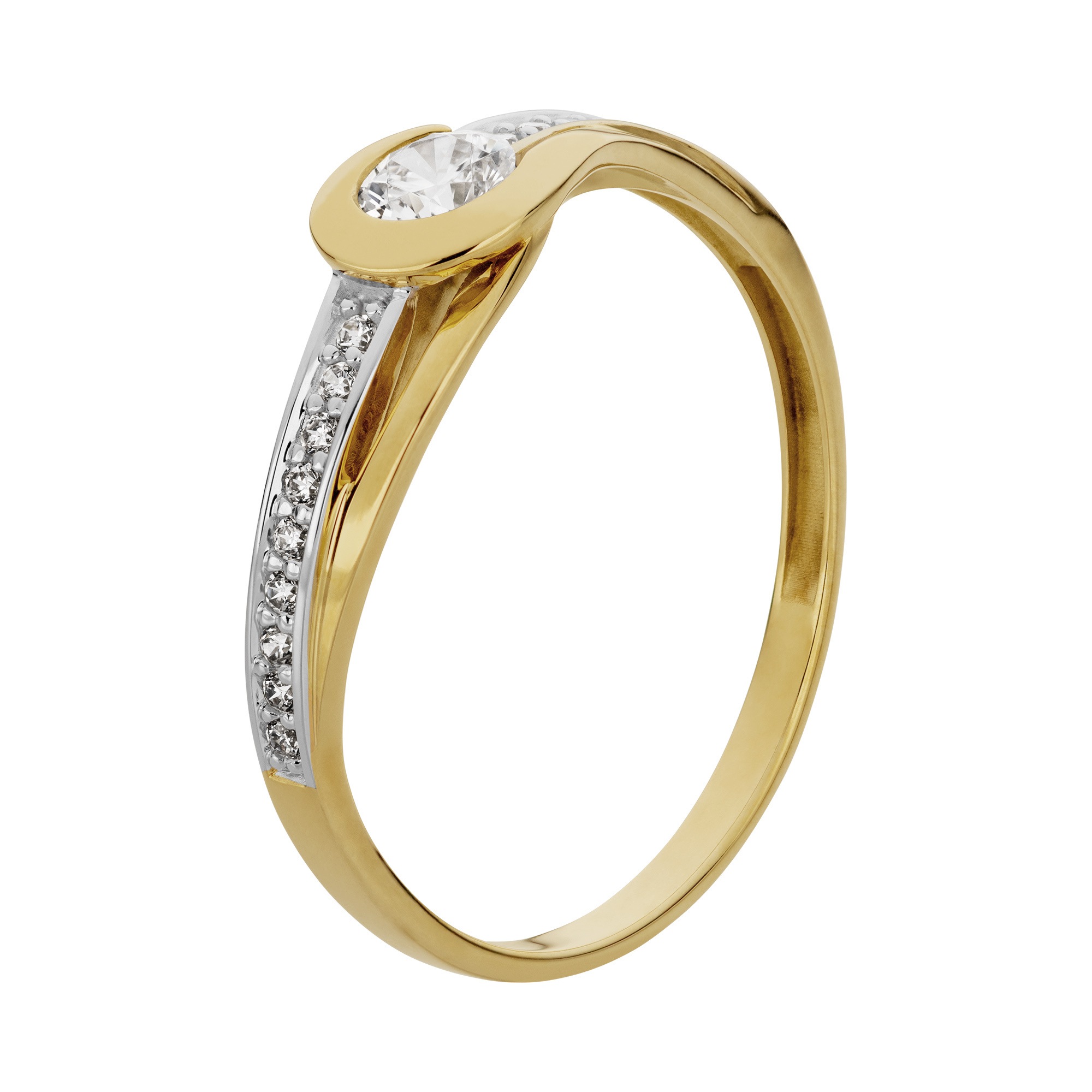 Orolino Fingerring »333/- Gelbgold glanz synth. Zirkonia«