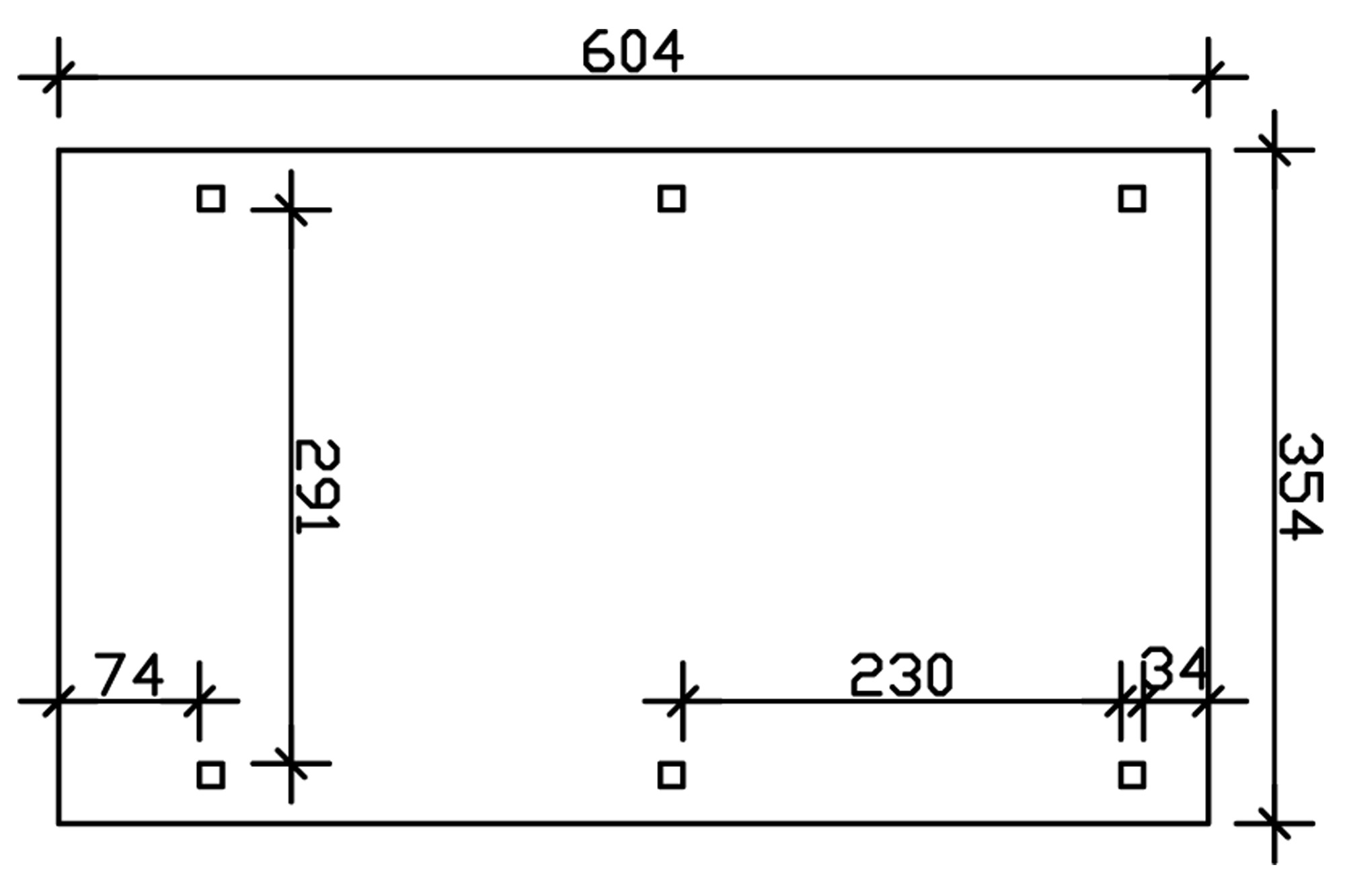 Skanholz Einzelcarport »Emsland«, 291 cm, Anthrazit