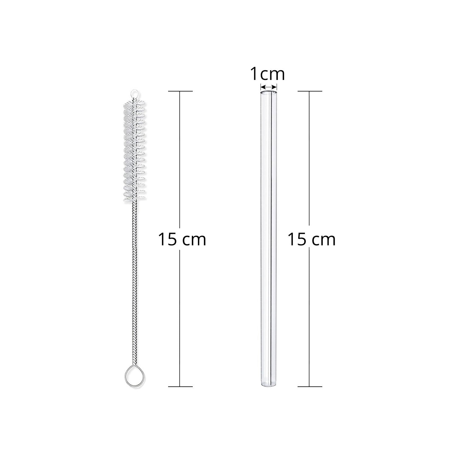 LA VAGUE Glas »Wiederverwendbares Glastrinkhalm-Set SMOOTHIE PETITE«