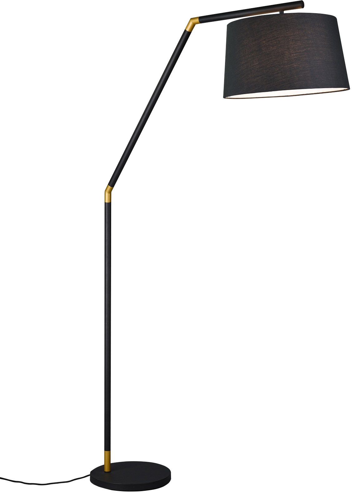 TRIO LEUCHTEN Stehlampe "Tracy", 1, Ø 40cm H: 175cm, 1 Stk., schwarz, Wohnzimmer, Leuchten, Fußschalter, Leuchtmittel tauschbar