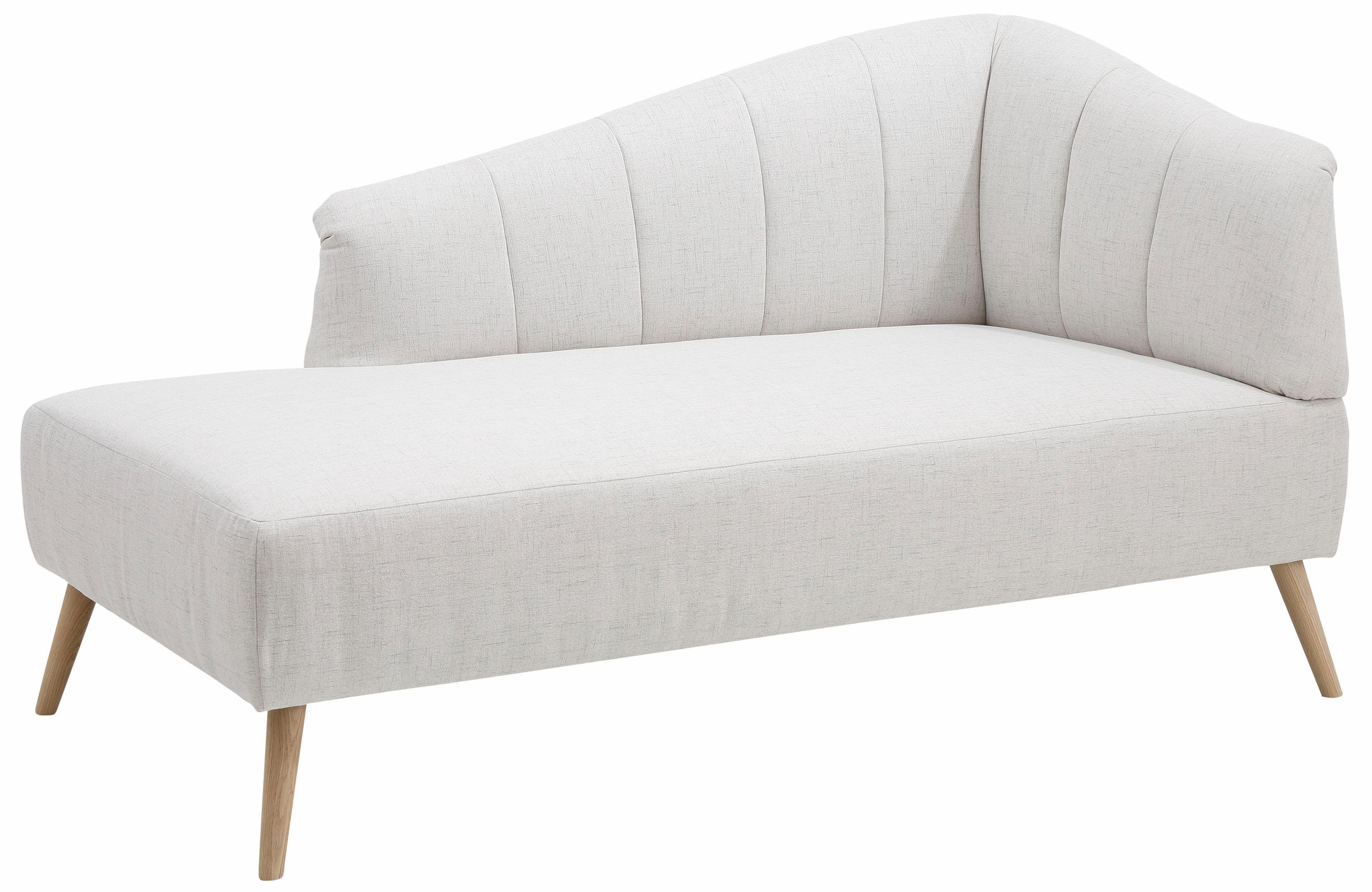 OTTO home Recamiere "Lucy, Chaiselonge mit Massivholzfüßen und Steppung," A günstig online kaufen