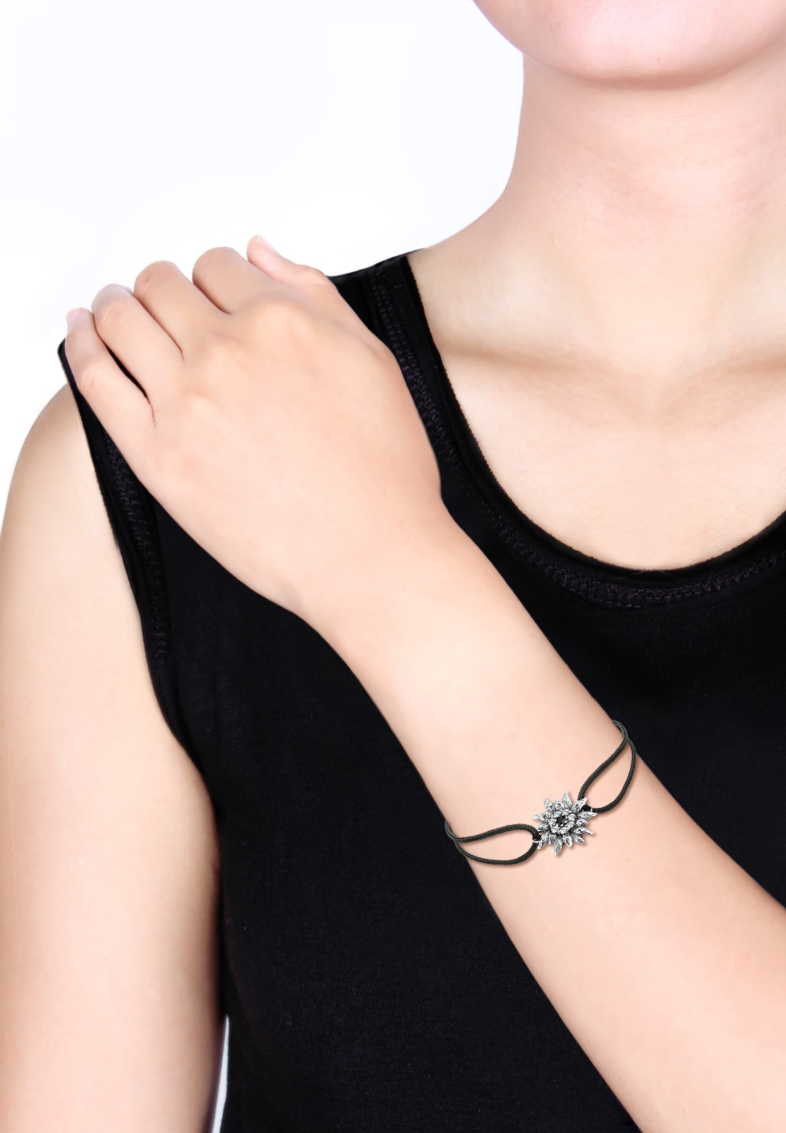 Elli Armband »Edelweiß Tracht Kristalle 925 Silber«