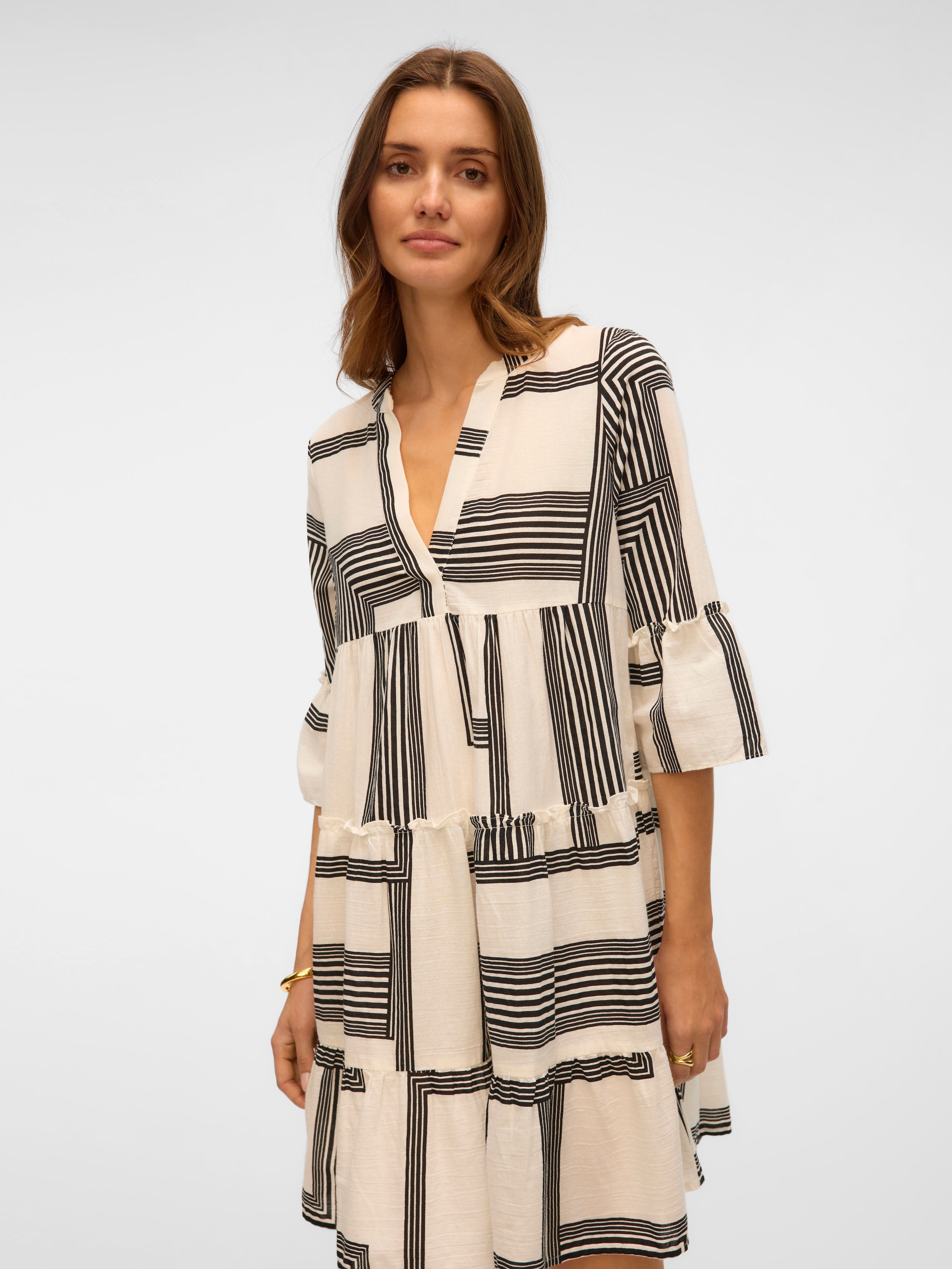 Vero Moda Tunikakleid "VMDICTHE 3/4 TUNIC EXP", mit Volant günstig online kaufen