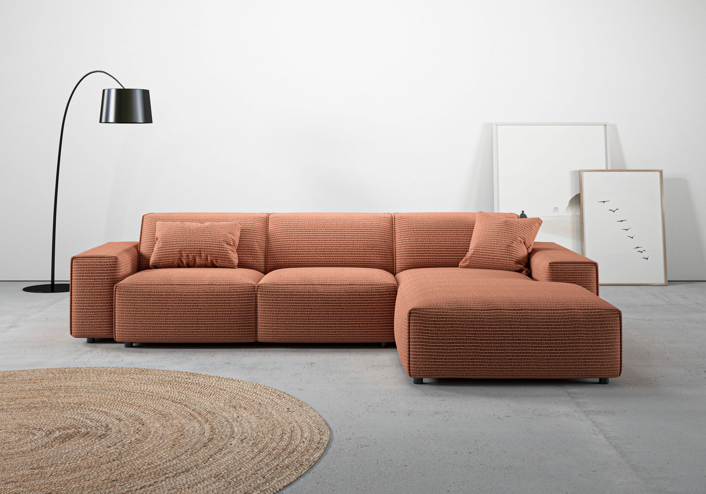 Home affaire Ecksofa "Glimminge auch in Breitcord, Feincord, Bouclé + Easy günstig online kaufen