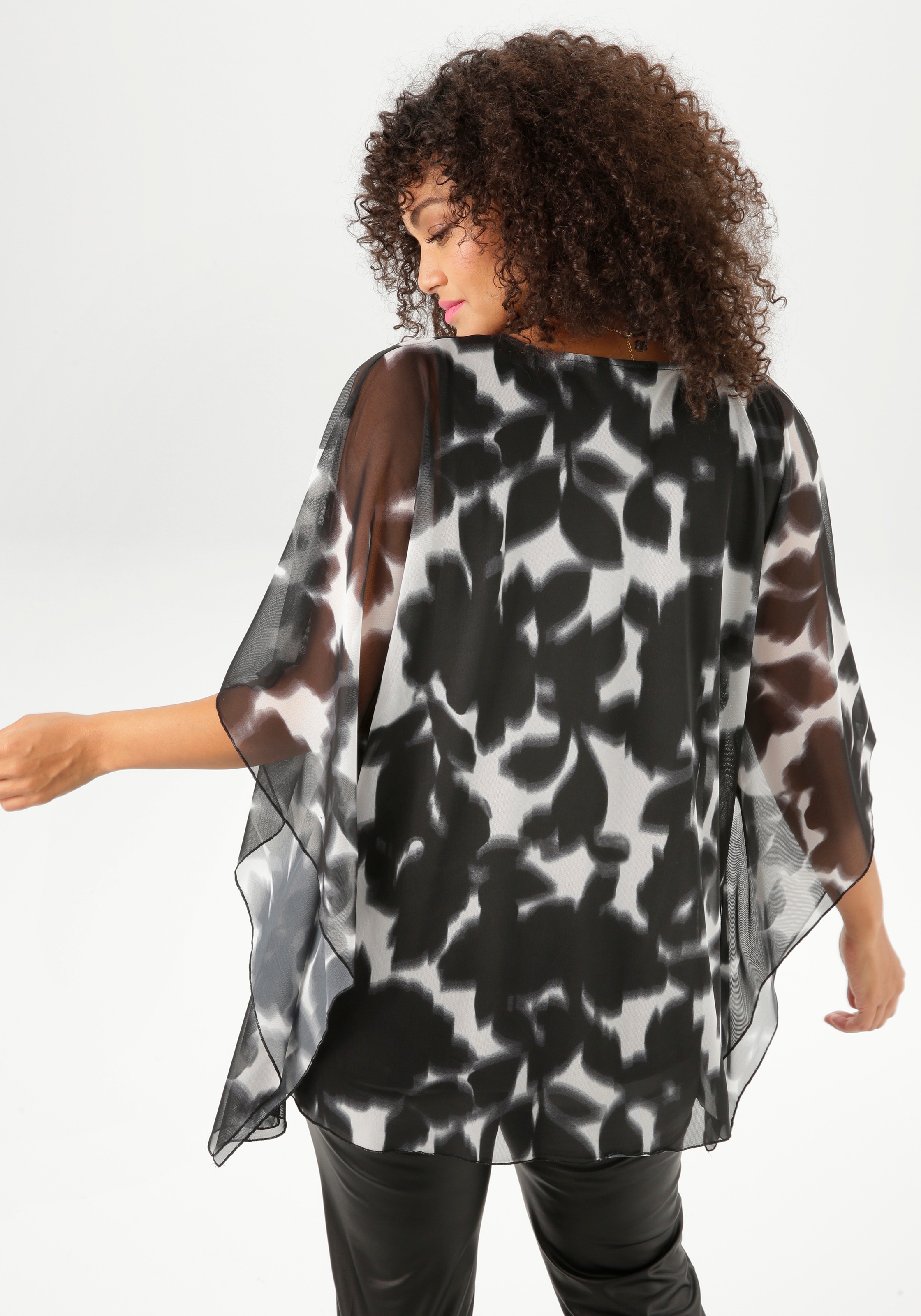 Aniston PLUS Blusenshirt, sanft fallende Meshqualität - NEUE KOLLEKTION günstig online kaufen