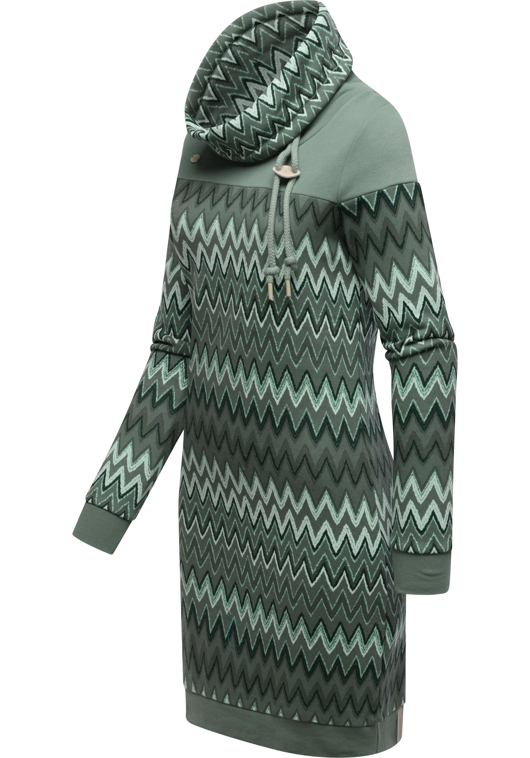 Ragwear Sweatkleid "Chlloe Zig Zag YOUMODO" Ohne Taschen stylisches Langarm günstig online kaufen