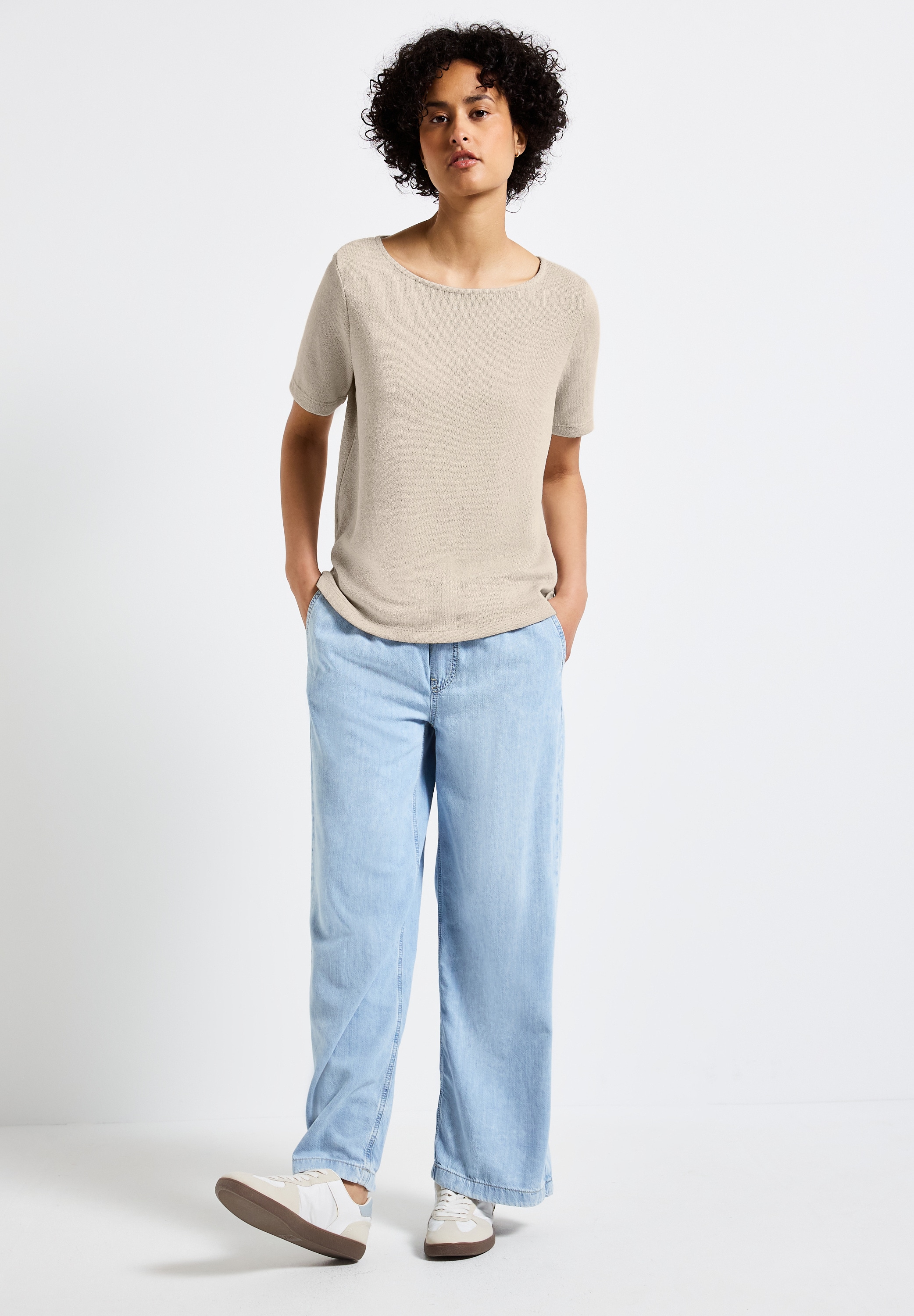 STREET ONE T-Shirt, mit U-Boot-Ausschnitt