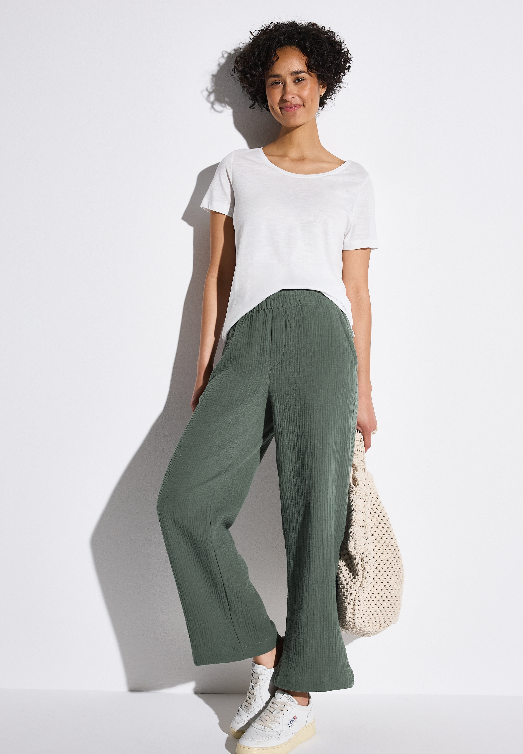 STREET ONE Stoffhose, Sommerhose in Struktur-Optik
