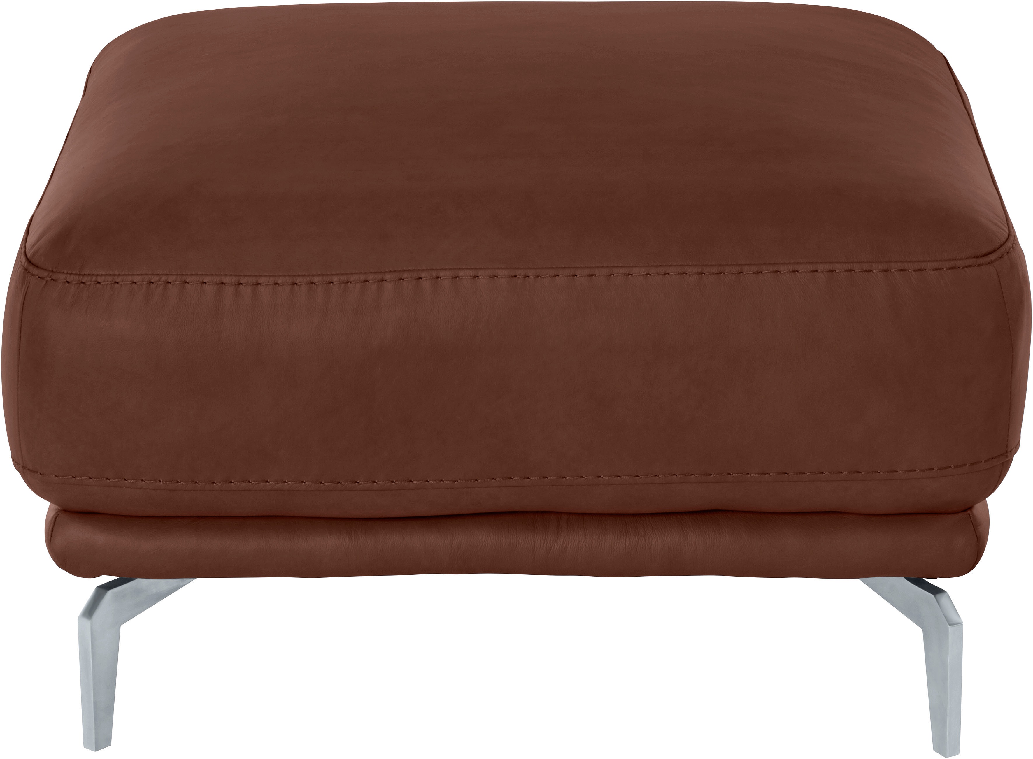 Thumbnail - W.SCHILLIG Hocker "montanaa" mit Metallfüßen in Silber matt, Breite 71 cm