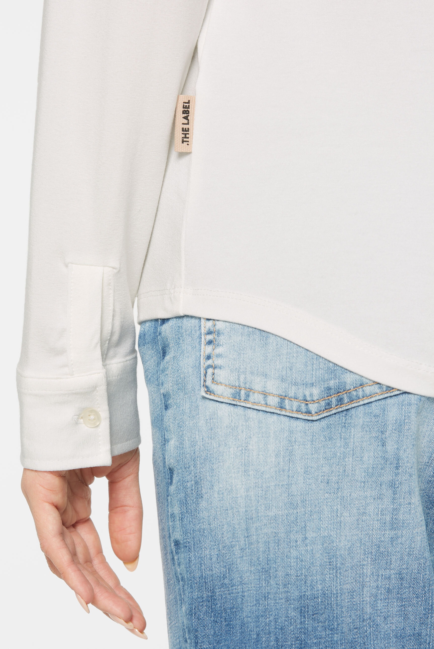 SENSES.THE LABEL Langarmbluse, mit Elasthan-Anteil