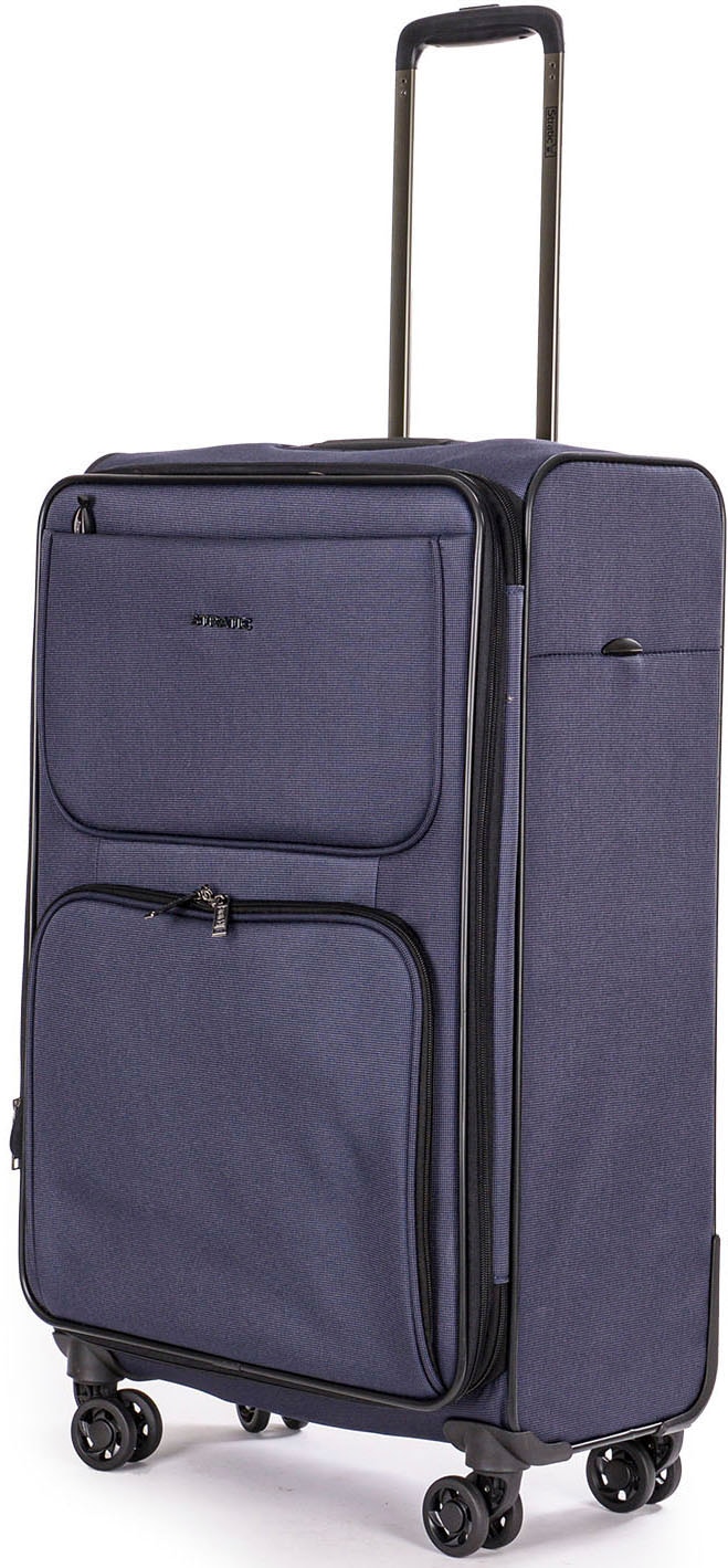 Stratic Weichgepäck-Trolley »Bendigo Light + M, navy«, 4 Rollen, Reisekoffer großer Koffer Aufgabegepäck TSA-Zahlenschloss