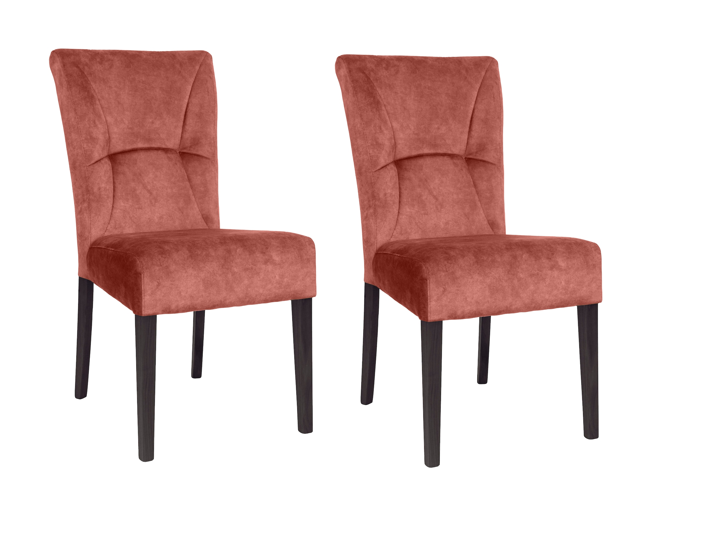 Home affaire 4-Fußstuhl "Henry" (Set) 2 Stk. Samtvelours Sitz und Rücken ge günstig online kaufen