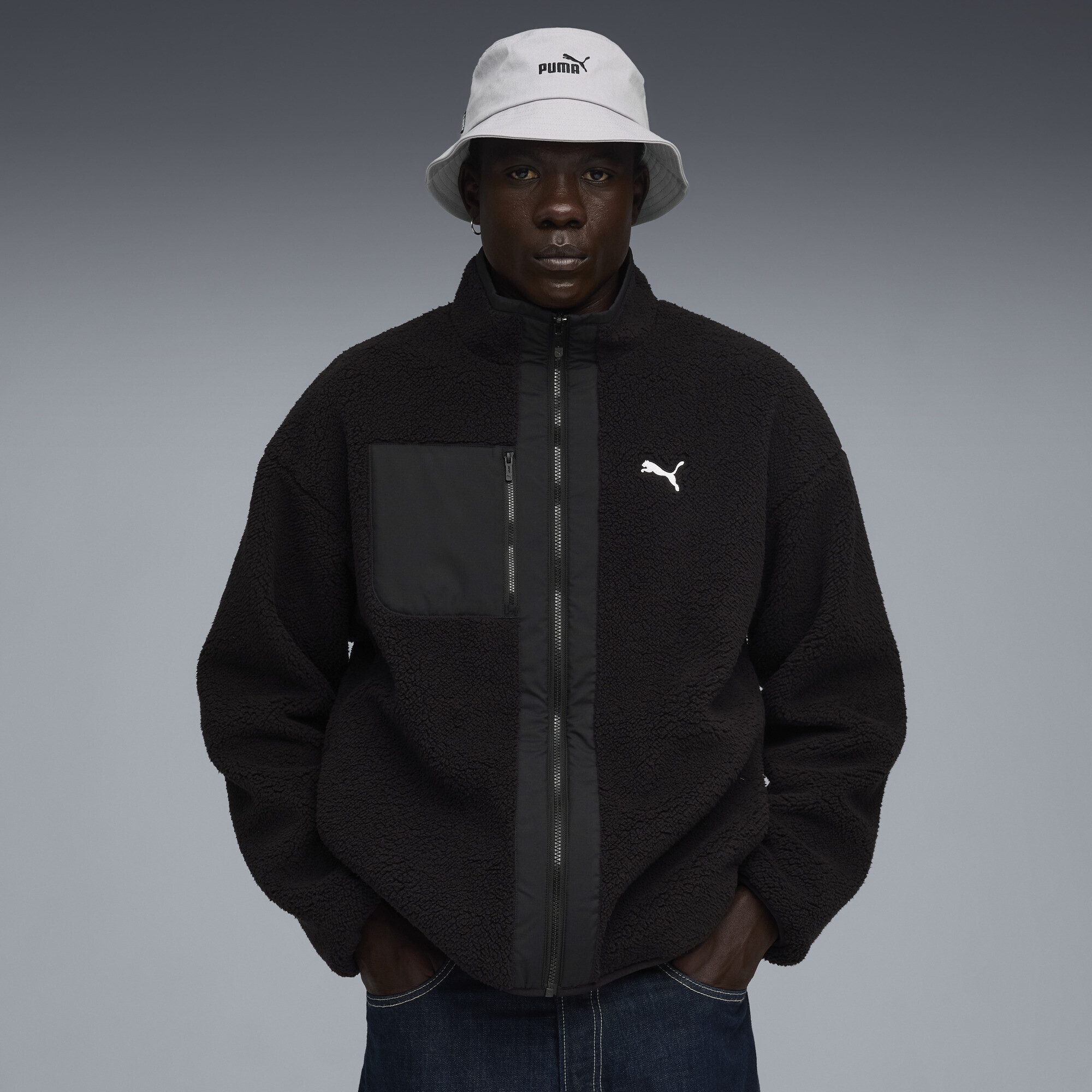 PUMA Winterjacke »Hybrid Sherpa Wendbare Jacke Herren«