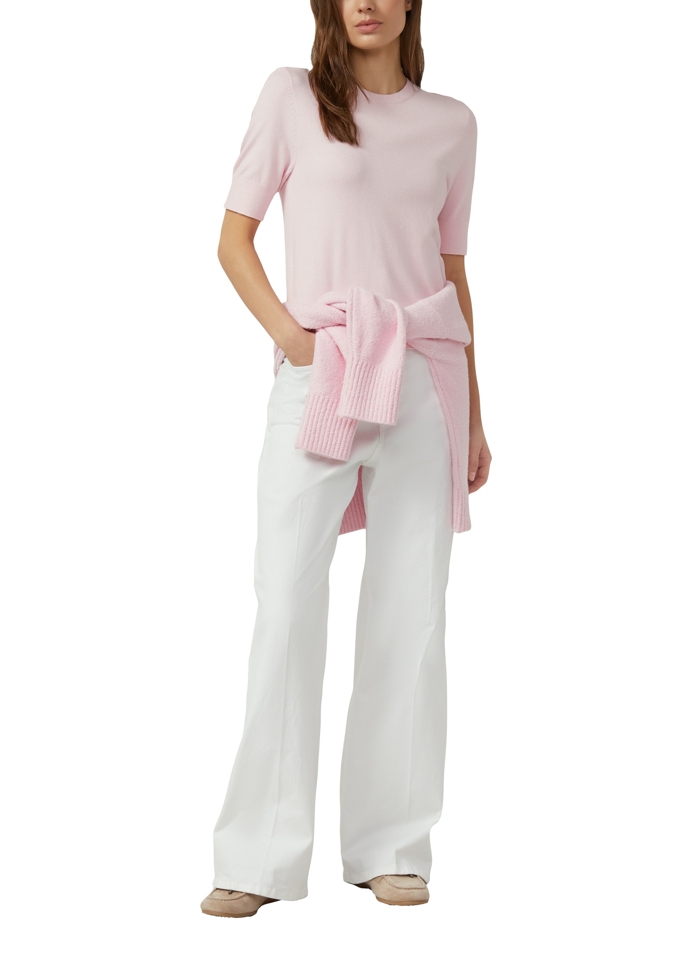 s.Oliver Strickpullover Halbarm-Strick mit Viskose günstig online kaufen