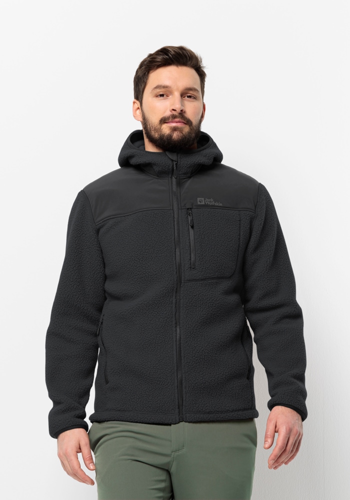 Jack Wolfskin Fleecejacke "KAMMWEG PILE FZ M", mit Kapuze