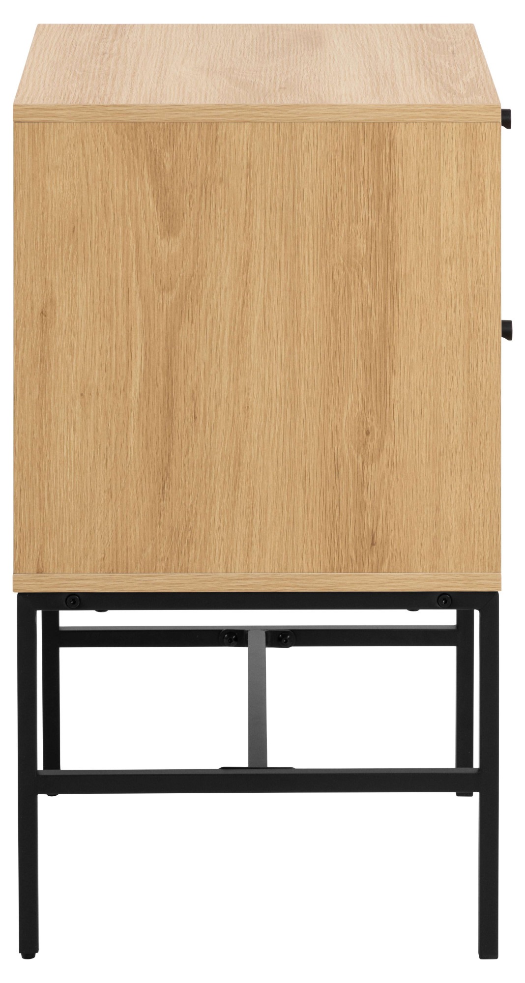 ACTONA GROUP Nachttisch »Albany«, Eiche-Optik, Lamellenfront, 2 Schubladen, B: 45,6 cm