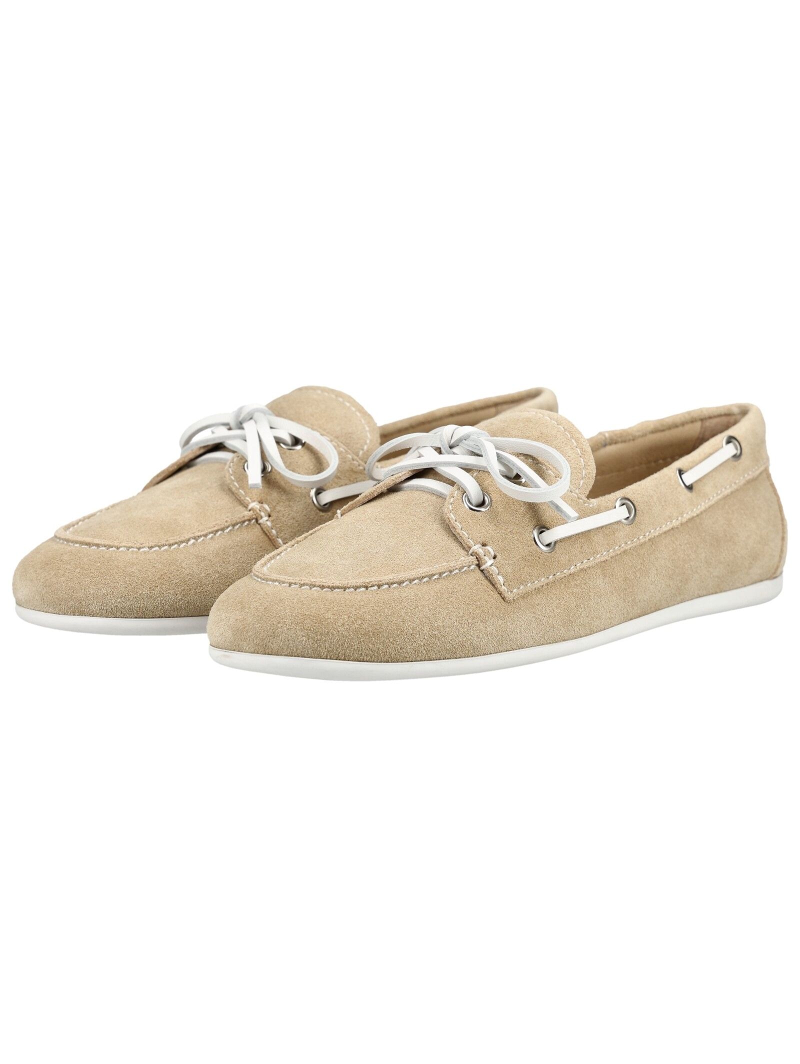 Jeffrey Campbell Boat Shoe Suede Beige/White 38 3