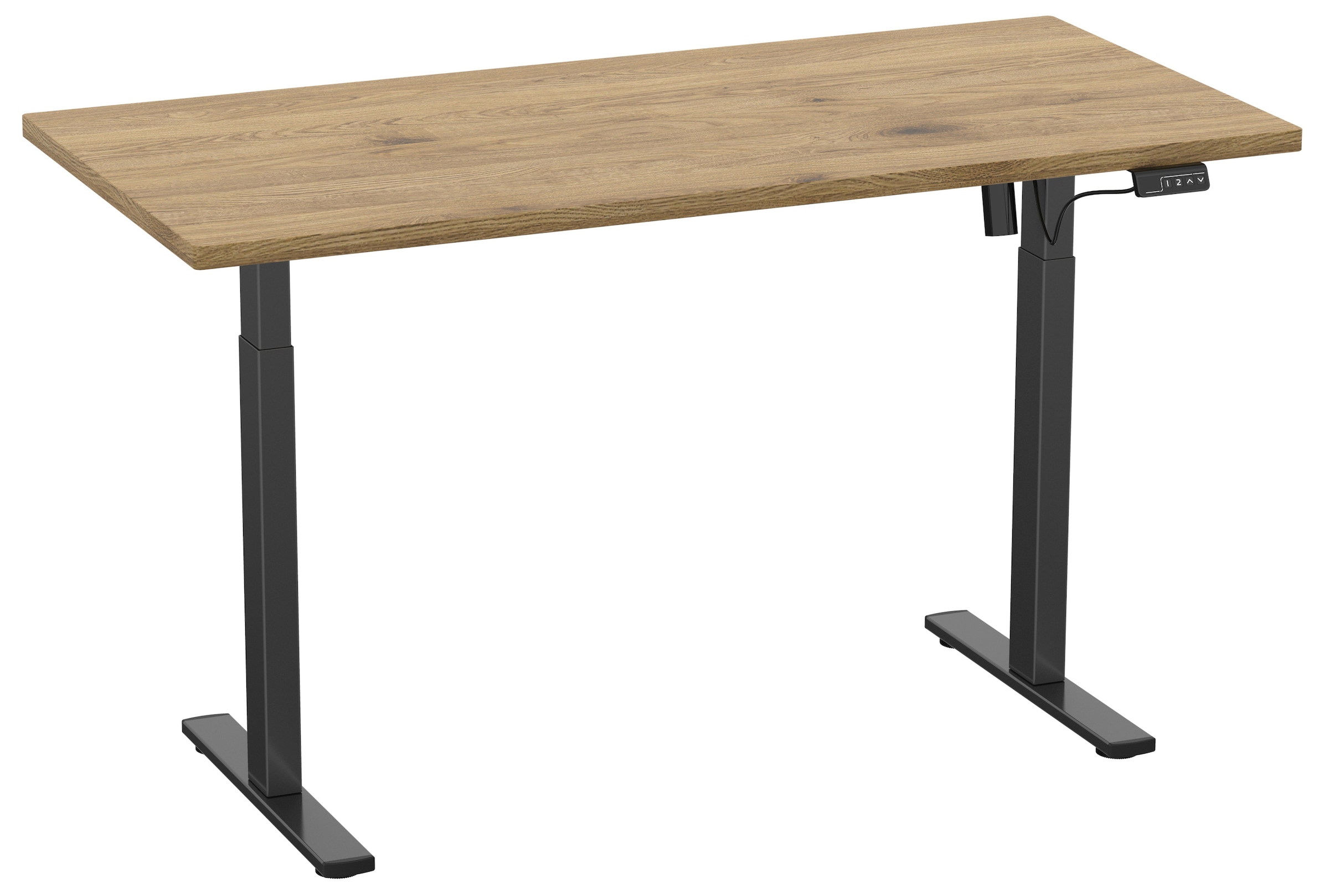 VCM Schreibtisch »VCM Höhenverstellbarer Schreibtisch stufenlos elektrisch höhenverstellbar Lona 140x50 Schwarz«, (Lona)