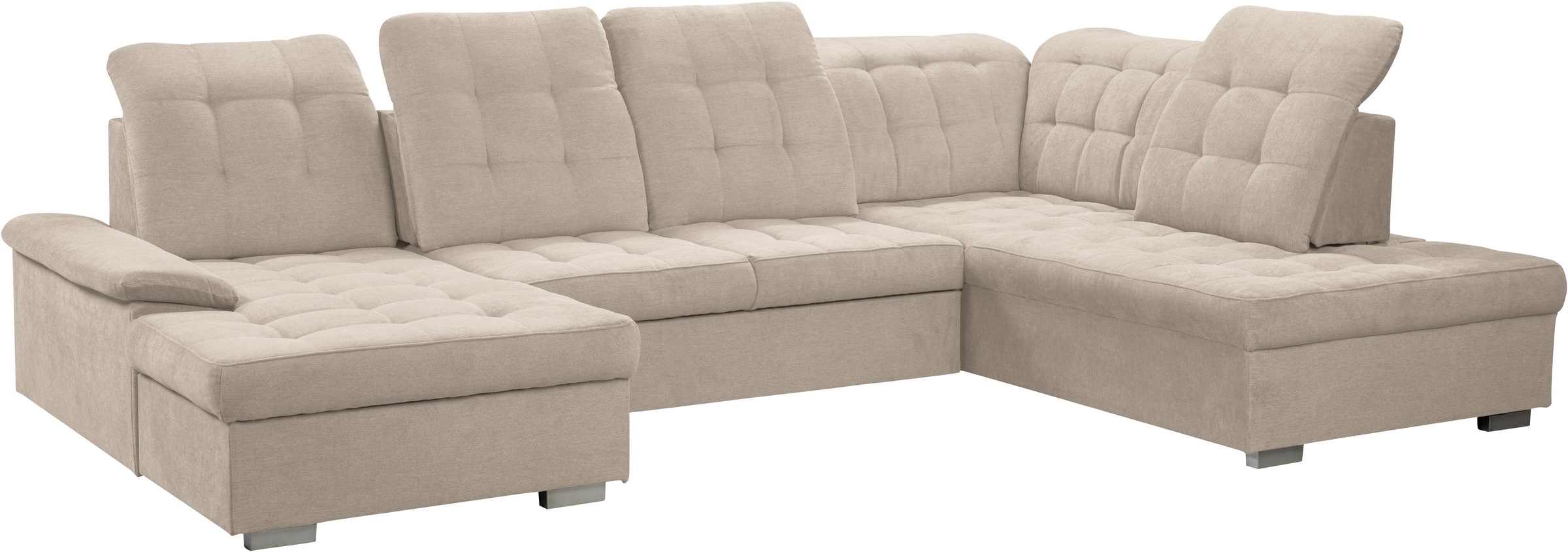 Thumbnail - WERK2 Wohnlandschaft "Kordula-New Multifunktion Couch, Breite 332cm, bequem, U-Form" Sofa in U-Form mit Schlaffunktion &...