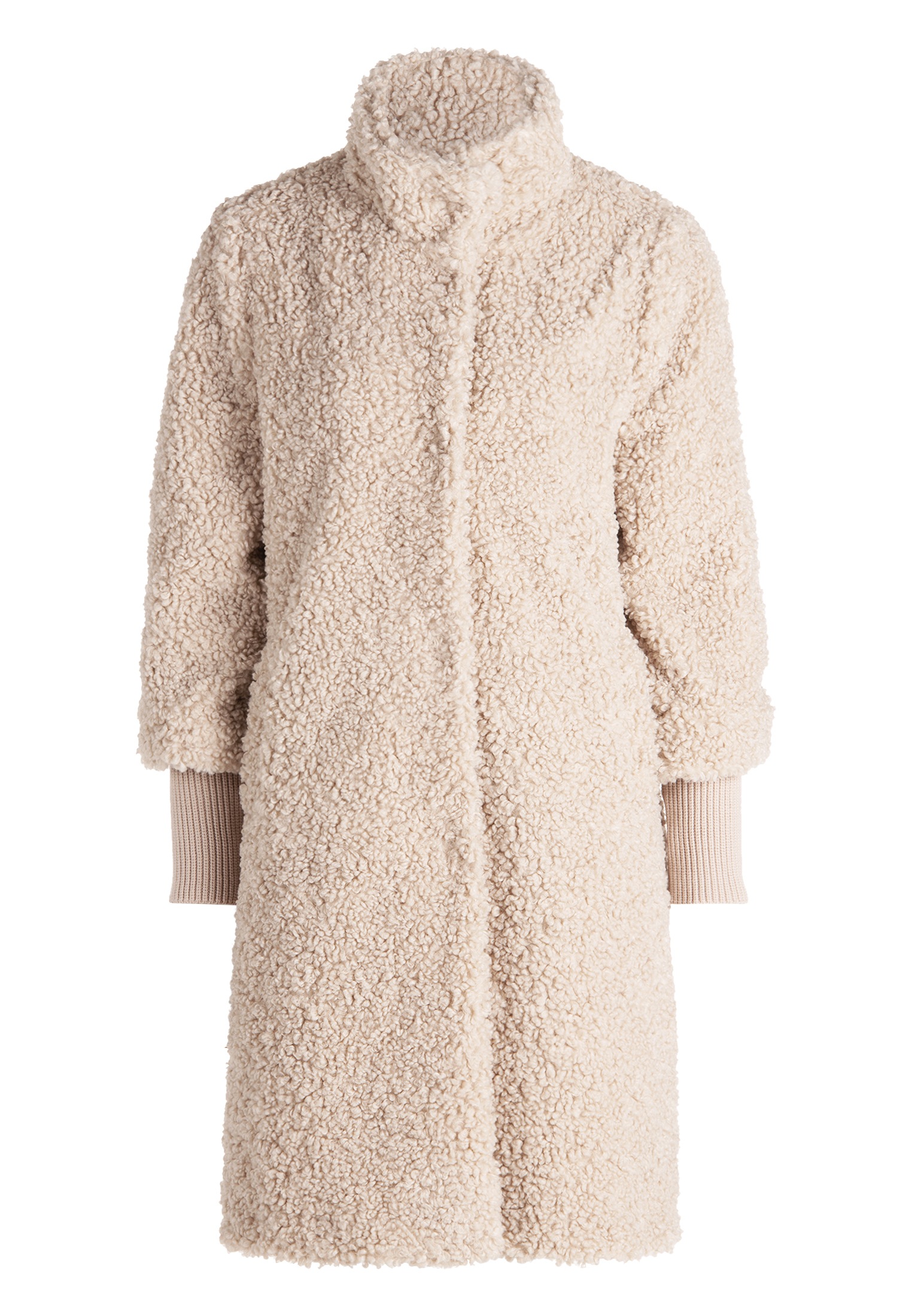 Zero Fellimitatmantel "Damen Teddymantel mit Stehkragen" günstig online kaufen
