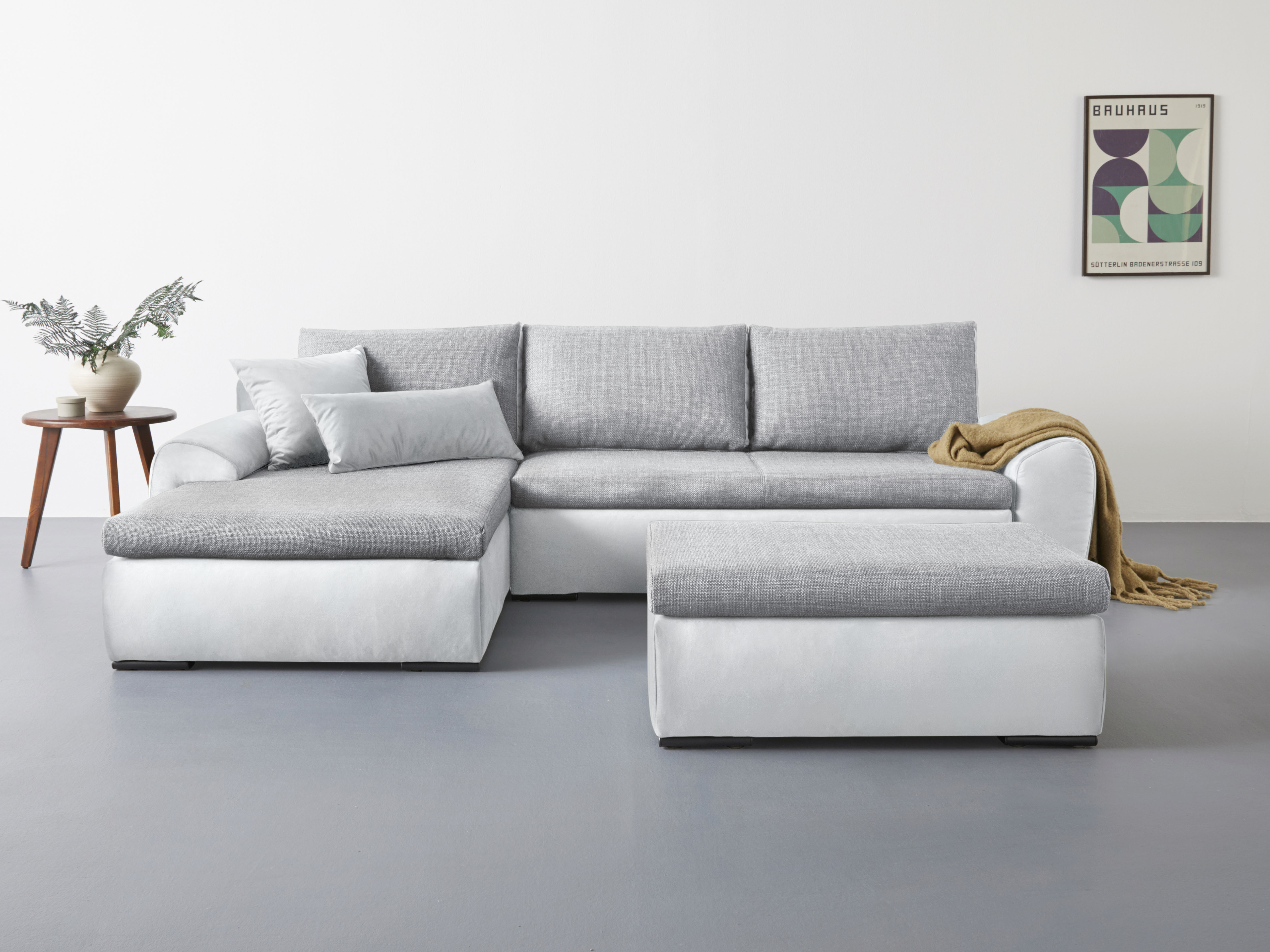 Home affaire Ecksofa "Win L-Form, B: 285 cm - OTTO. Verlässliche Qualität." 2 Zierkissen, optional Schlaffunktion & Bettkasten