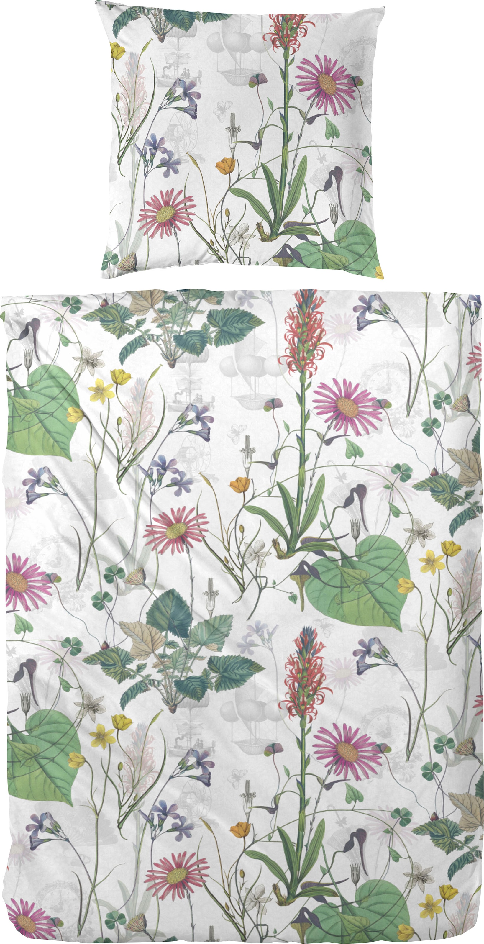 Primera Bettwäsche "Mako-Satin Bettwäsche Botanicals" 2 Stk. tlg. Mit satte günstig online kaufen