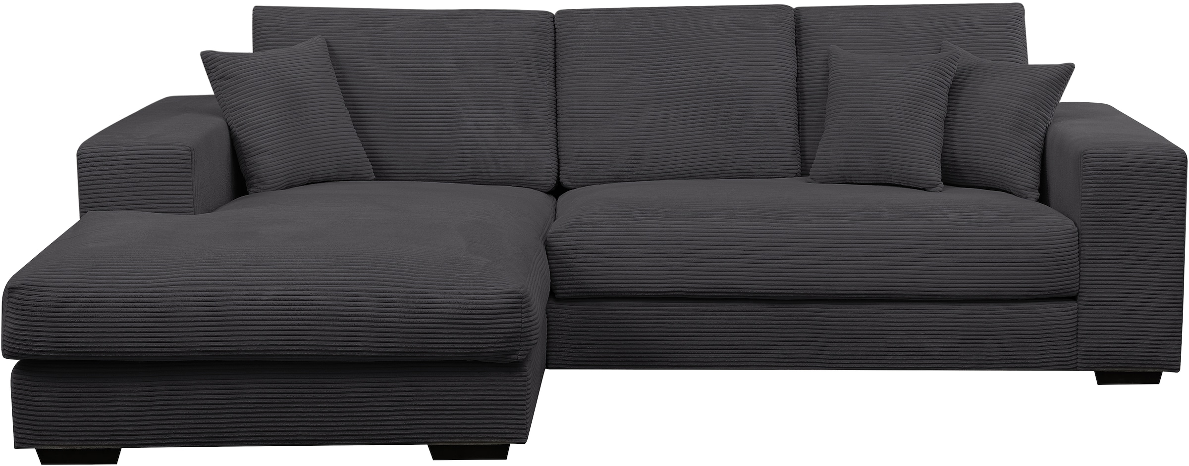 WERK2 Ecksofa »Eden modern und zeitlos, geschmackvolles Sofa, Breite 286cm, L-Form«, Design Ecksofa in Cord mit besonders weichem Sitzkomfort