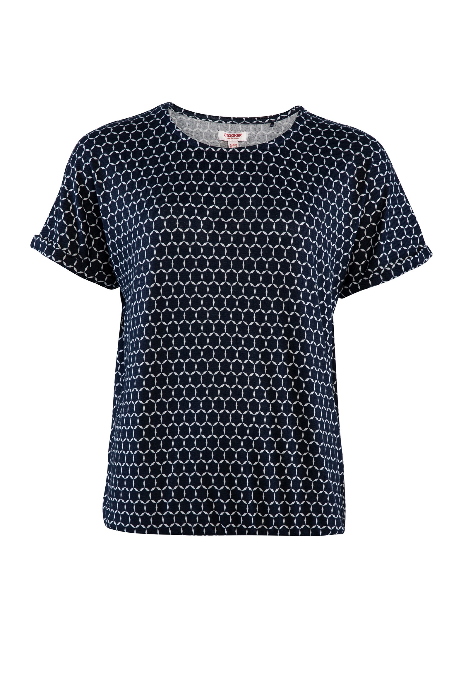 STOOKER WOMEN Kurzarmshirt "STCLEA Print T-Shirt" Regular Fit T-Shirt Spitz günstig online kaufen