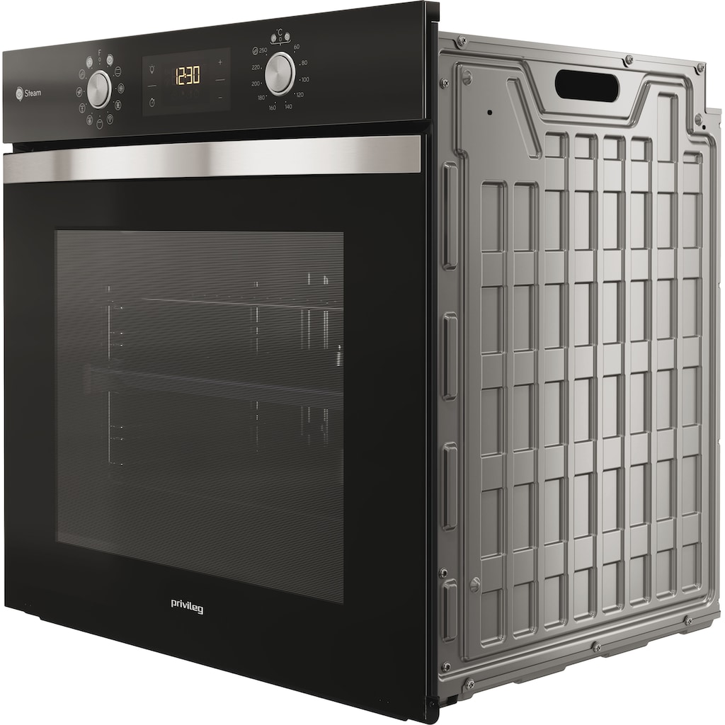 Privileg Backofen-Set »BAKO Turn&Go Steam 600«, PBWK3 JH8S BLG, mit Backauszug, Hydrolyse