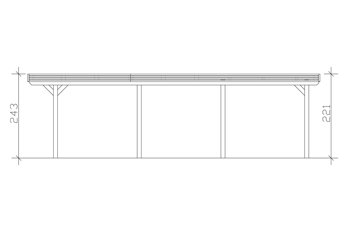Skanholz Einzelcarport »Spessart«, 291 cm, hellbraun