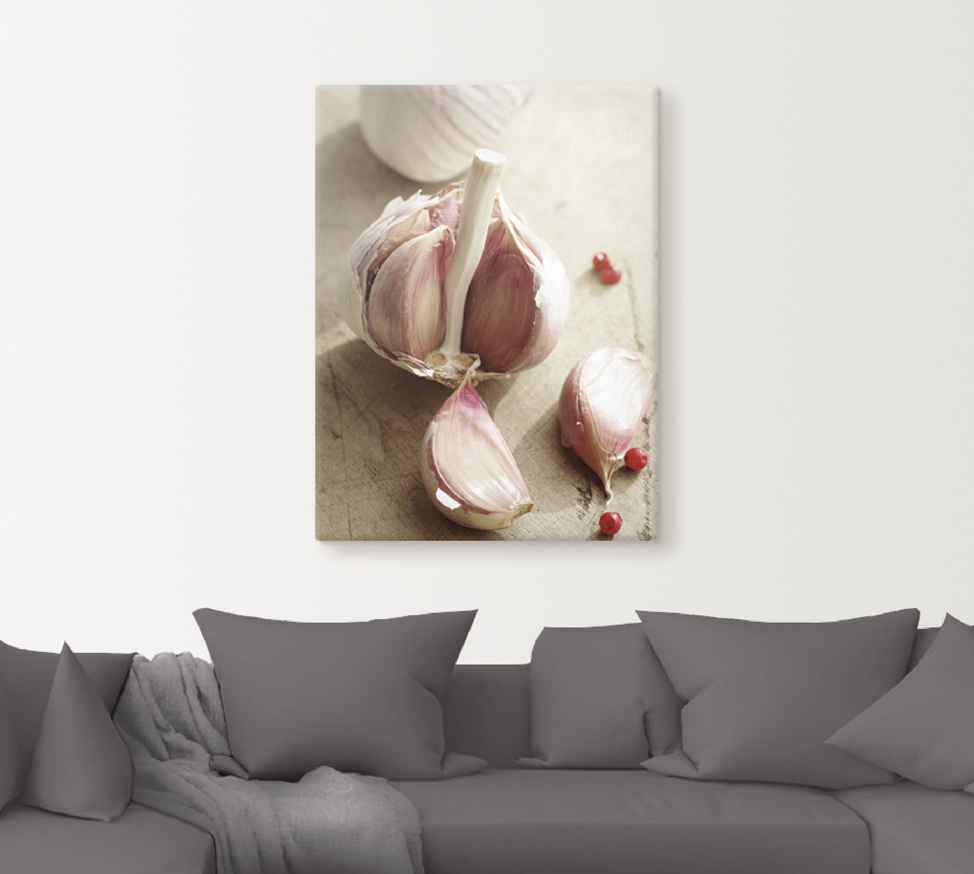 Artland Leinwandbild »Frisches aus der Knoblauch Knolle«, Lebensmittel, (1 St.), auf Keilrahmen gespannt