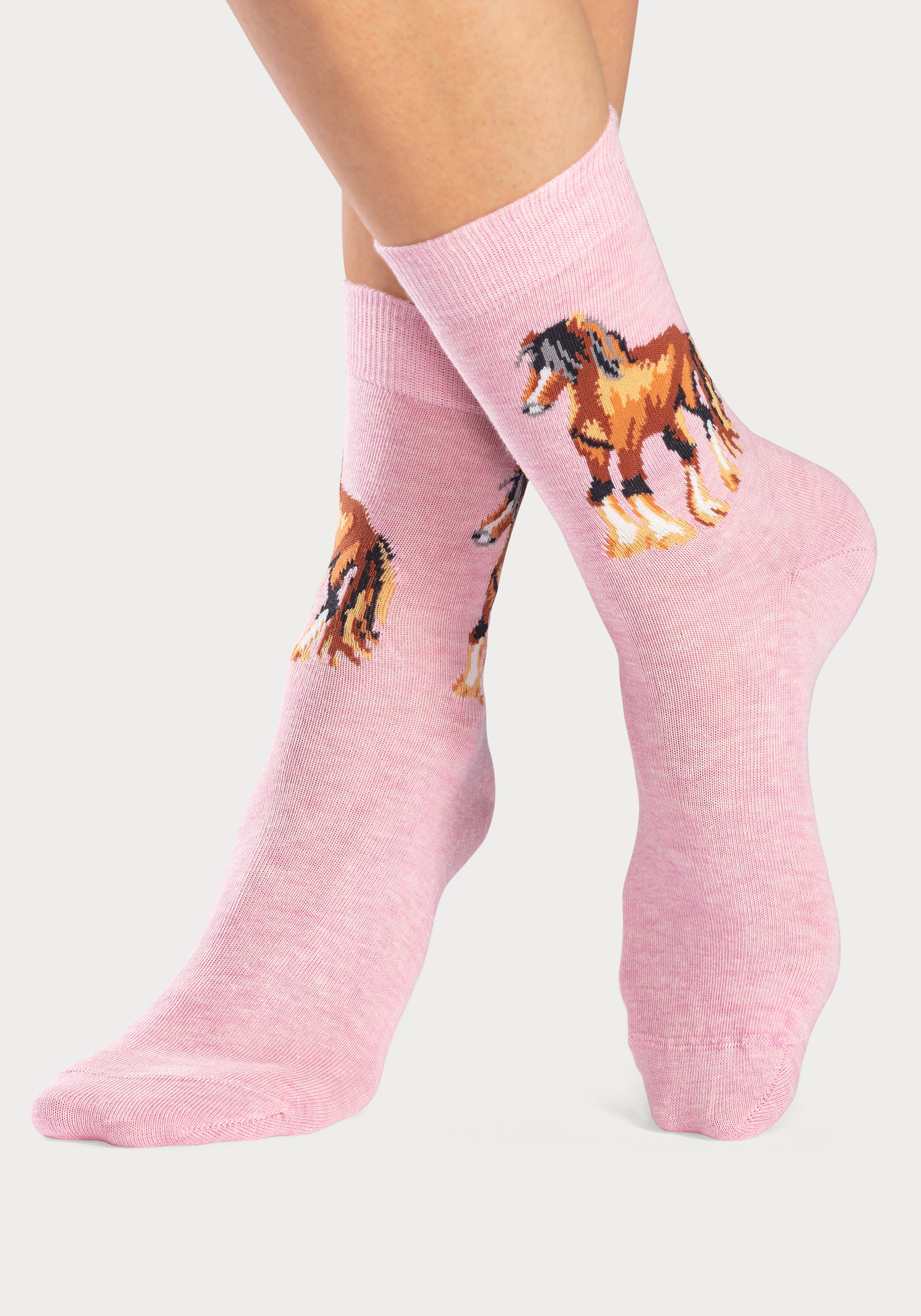 Thumbnail - H.I.S Socken Packung, 5 Paar tlg. Mit unterschiedlichen Pferdemotiven