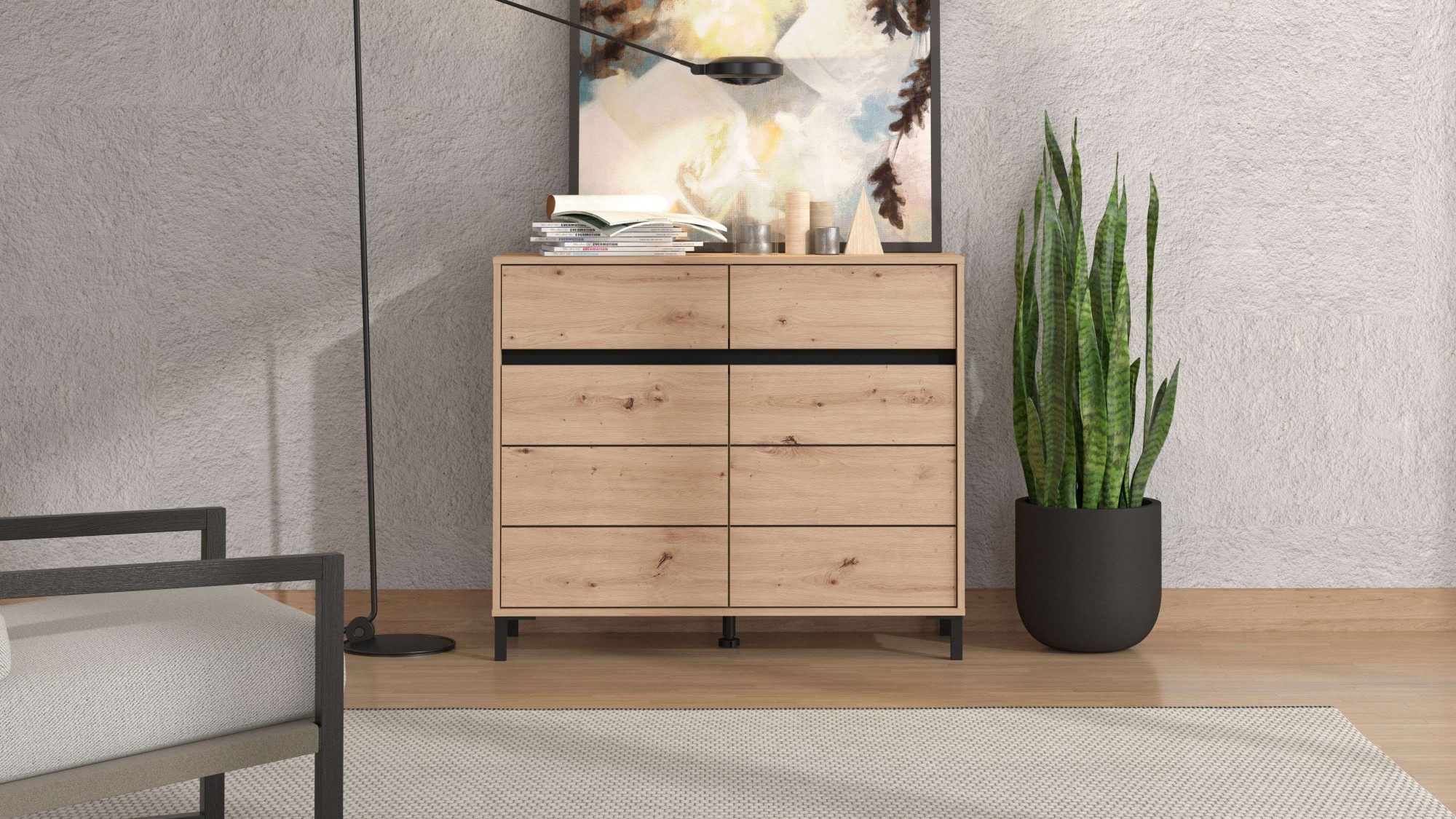 INOSIGN Kommode "Marron für Wohnzimmer, Flur, Schlafzimmer", Sideboard, Bre günstig online kaufen