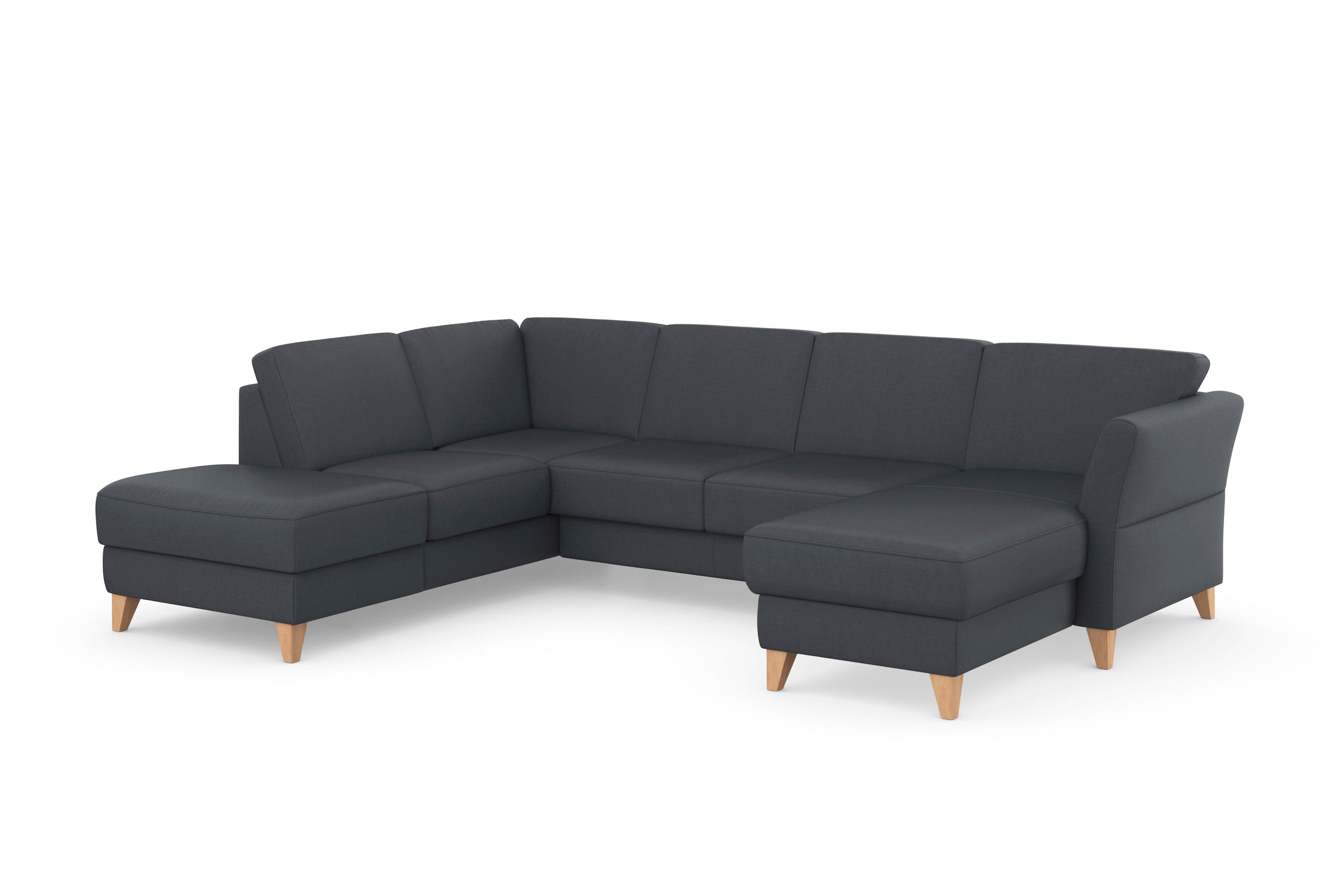 sit&more Wohnlandschaft »Visby U-Form«, wahlweise mit Bettfunktion und Stauraum, frei im Raum stellbar
