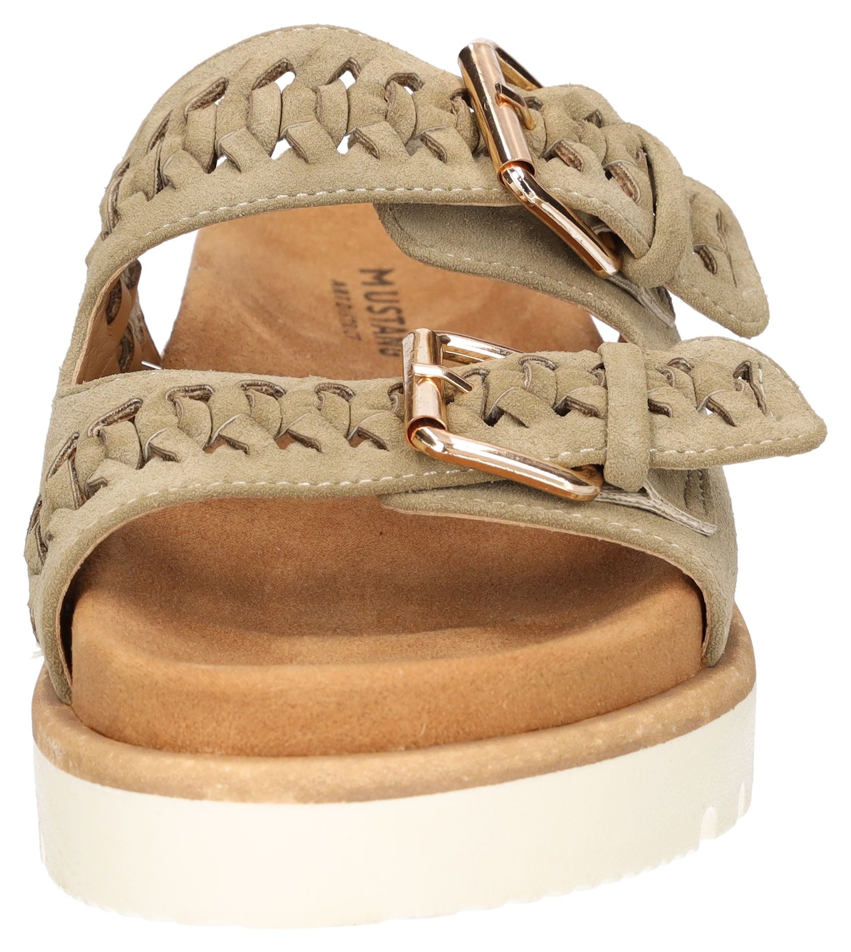 Mustang Shoes Pantolette, Sandale, Plateausandale, Pool Slides mit komfortablem Tieffußbett