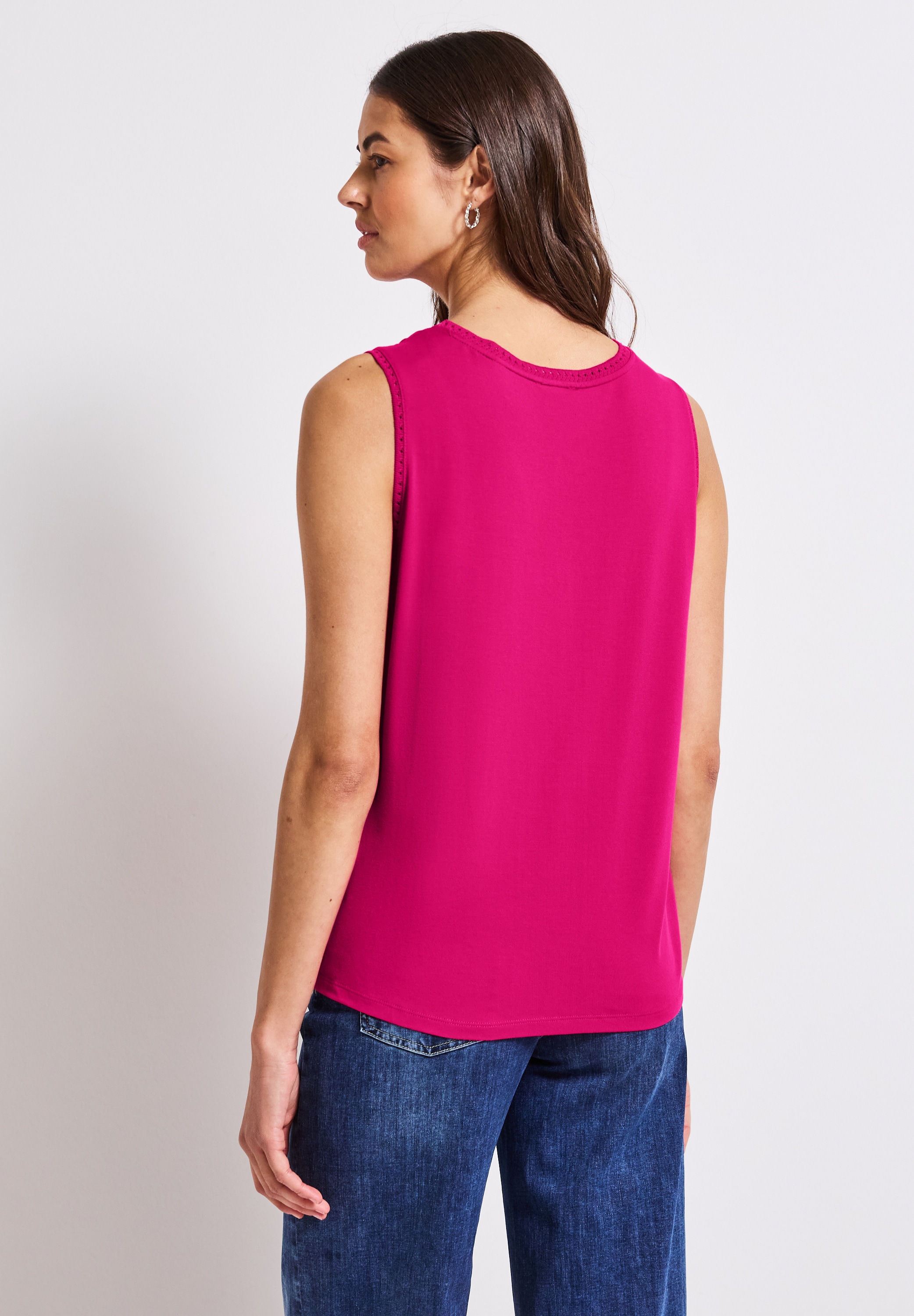 STREET ONE Shirttop, mit Häkel Details