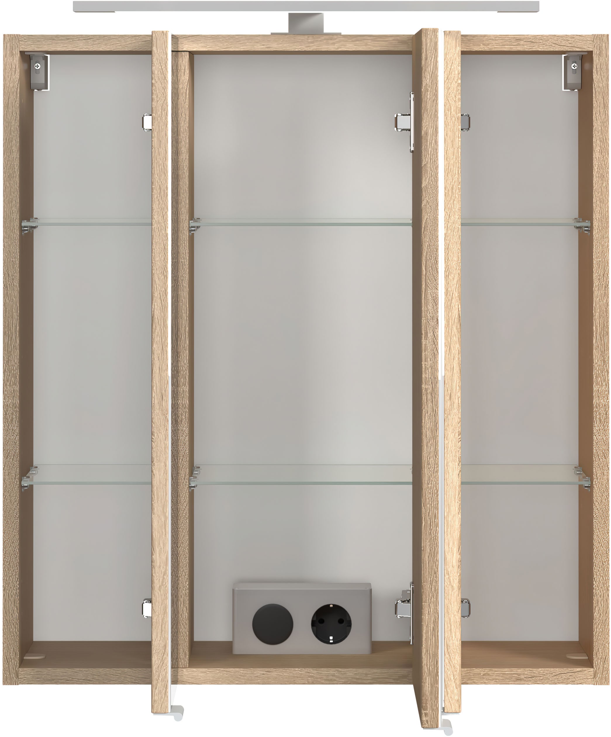 welltime Badmöbel-Set »Set 120 cm breit, Badmöbel mit LED-Beleuchtung«, Held Möbel, 5tlg. Unterbecken-Set, Eixo