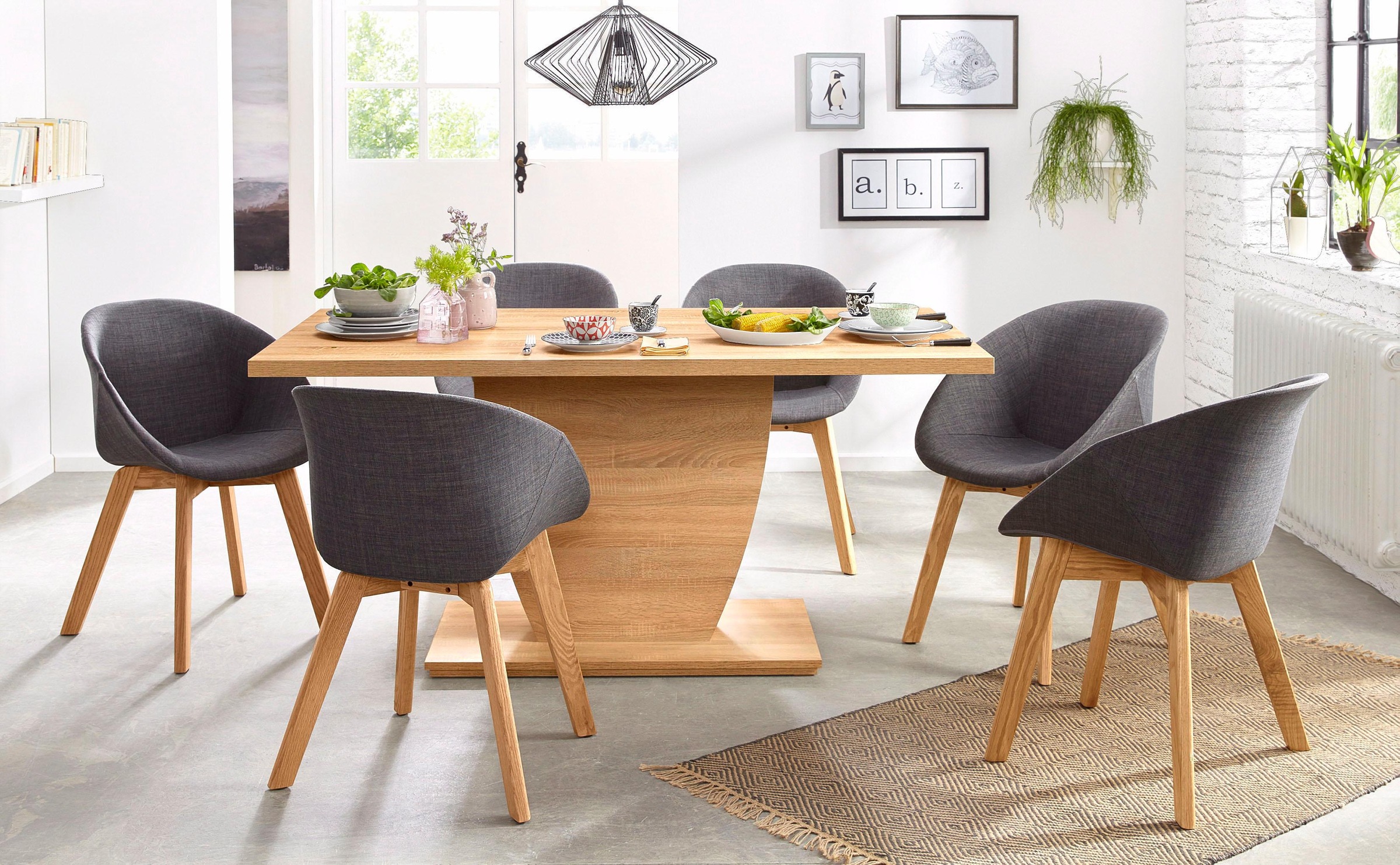 Homexperts Säulen-Esstisch, Breite 140 oder 160 cm