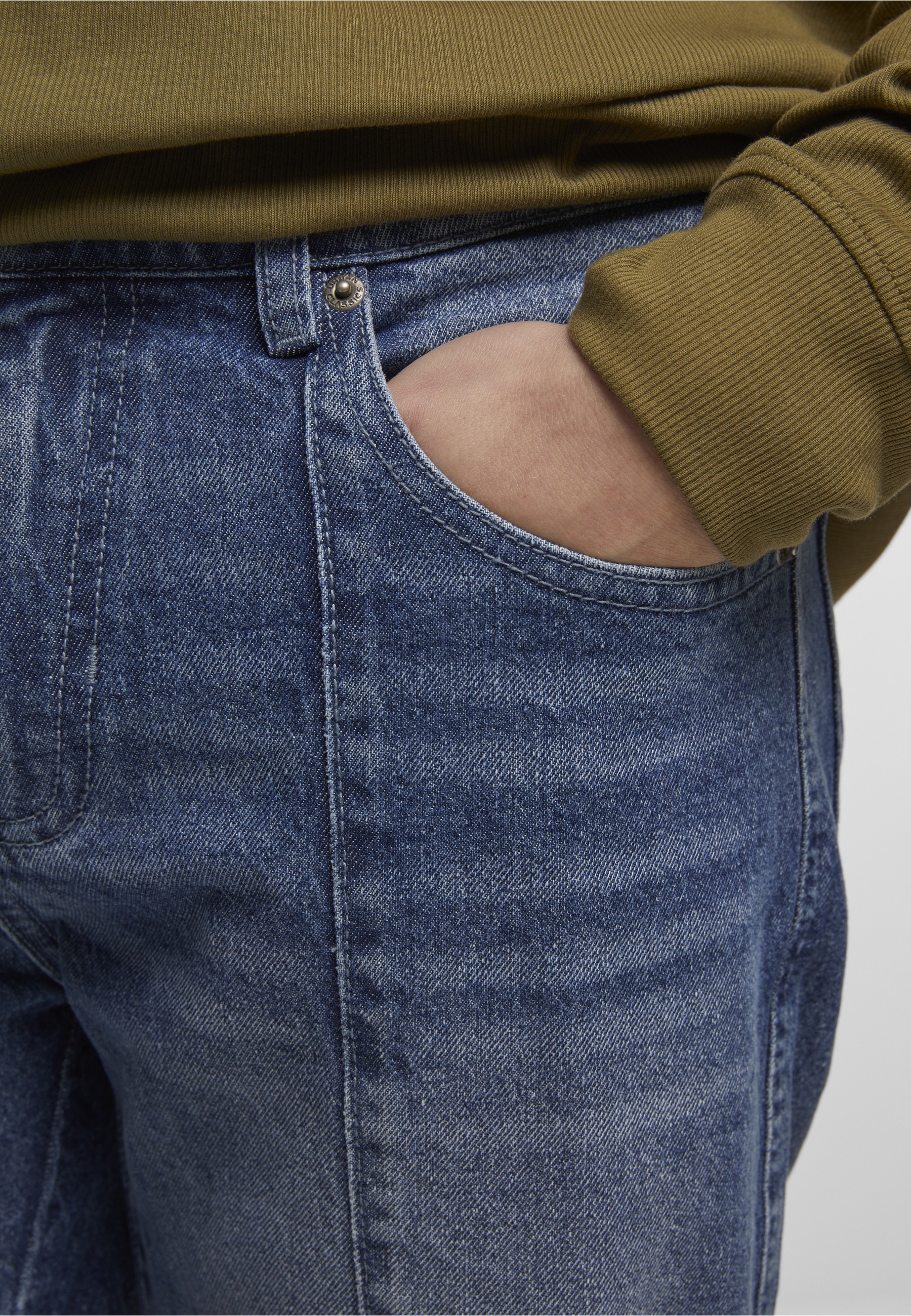 URBAN CLASSICS Bequeme Jeans »Urban Classics Wide Leg Denim With Dividing Seams«