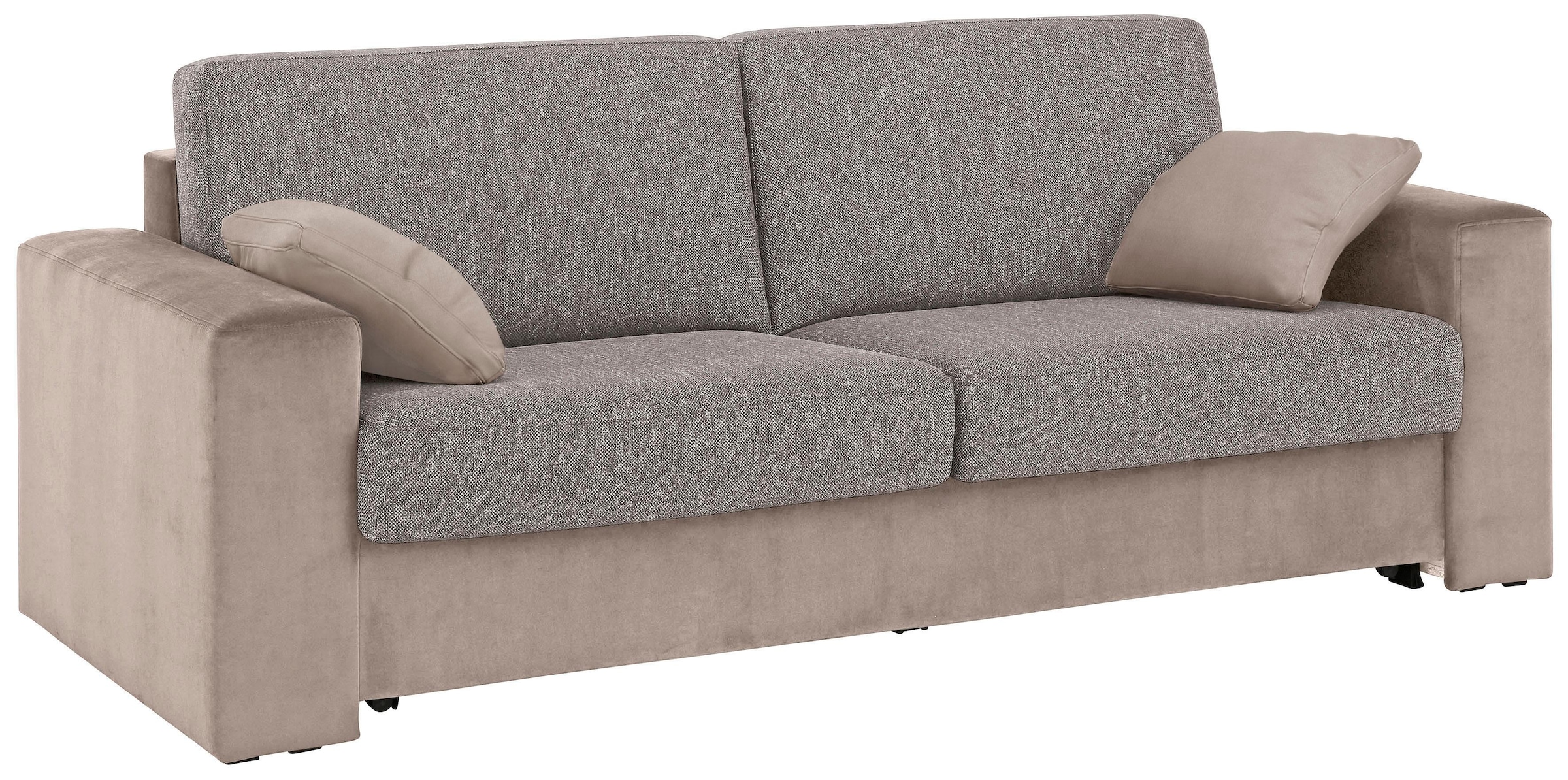 Home affaire Schlafsofa "Roma Matratzenhöhe 14 cm", Dauerschlaffunktion, mit Unterfederung, Lattenrost, Matratze