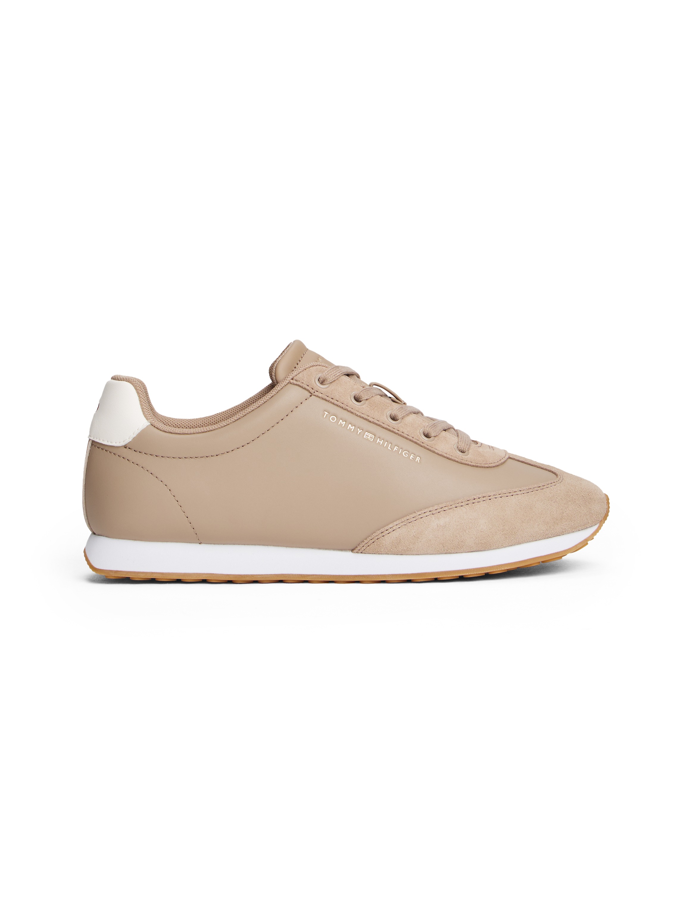 Tommy Hilfiger Sneaker »HERITAGE FASHION RUNNER MIX MAT«, Freizeitschuh, Halbschuh, Schnürer mit seitlichem Logoschriftzug