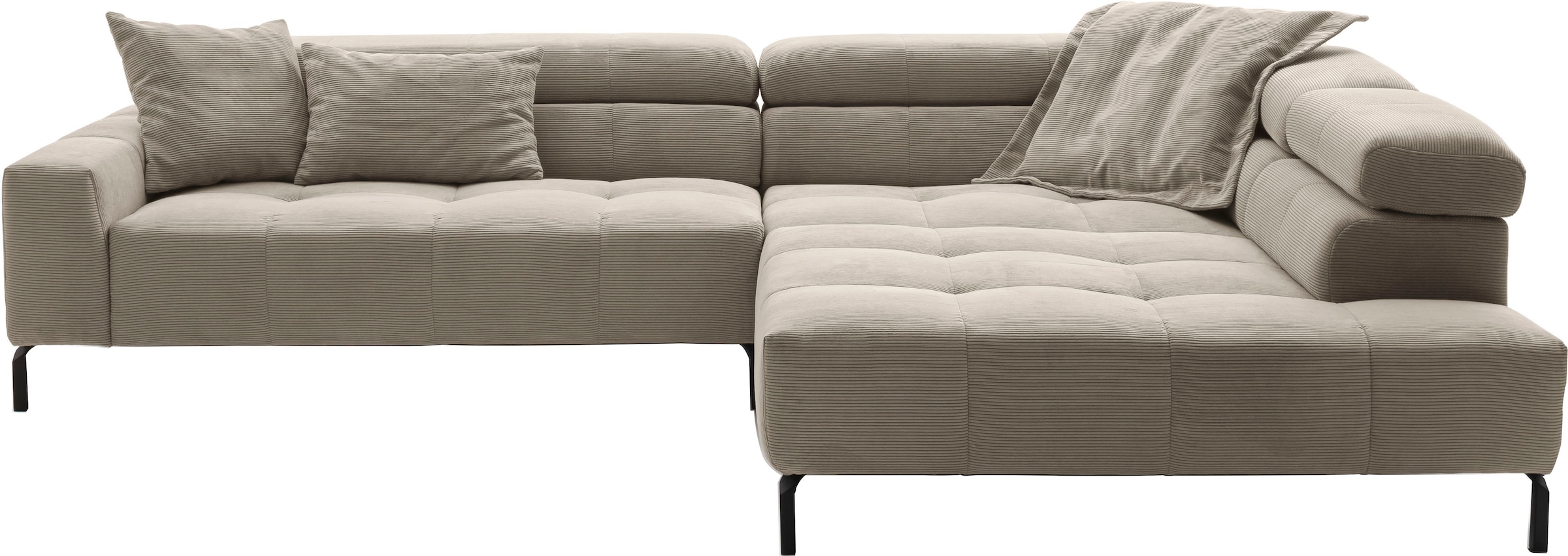 Home affaire Ecksofa »Claya, L-Form,  incl. Kopfteilverstellung, Breite 311 cm« ohne elektrischen Sitzvorzug